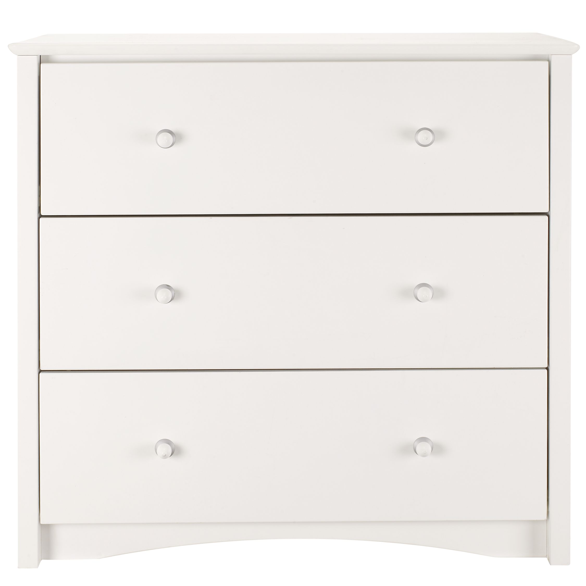 Broadway 3 Drawer Chest, White at John Lewis