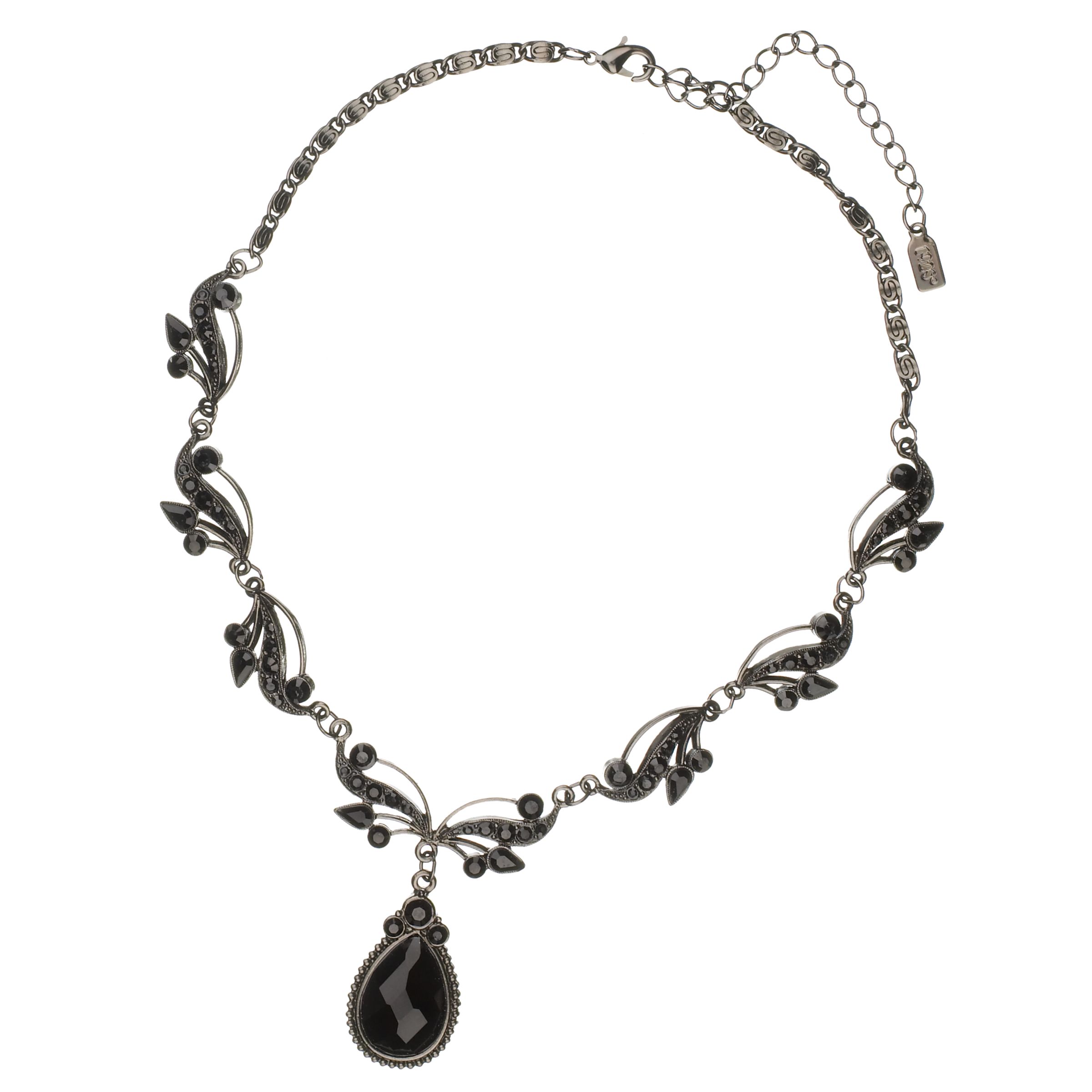 1928 Tatiana Jet Necklace Black