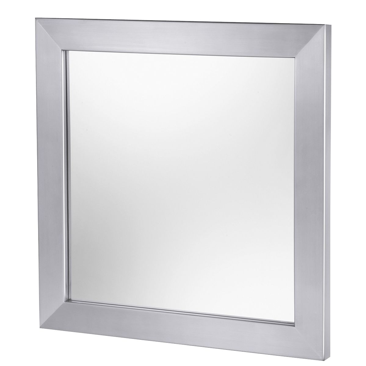 John Lewis Zack Zenta Mirror, Stainless Steel, H40 x W40cm