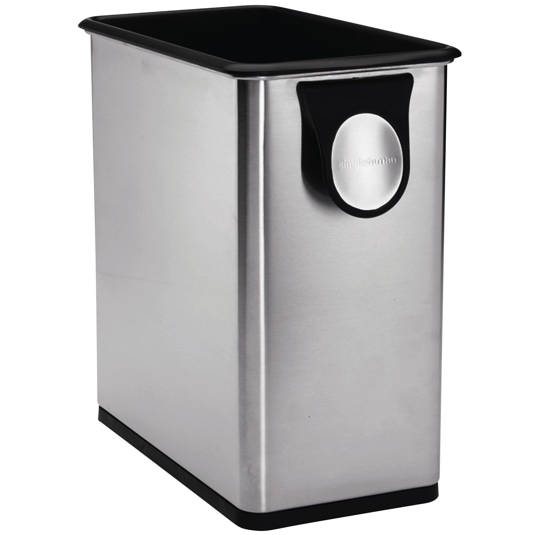 simplehuman Carrier Bag Bin, Brushed Stainless Steel, 12.5L