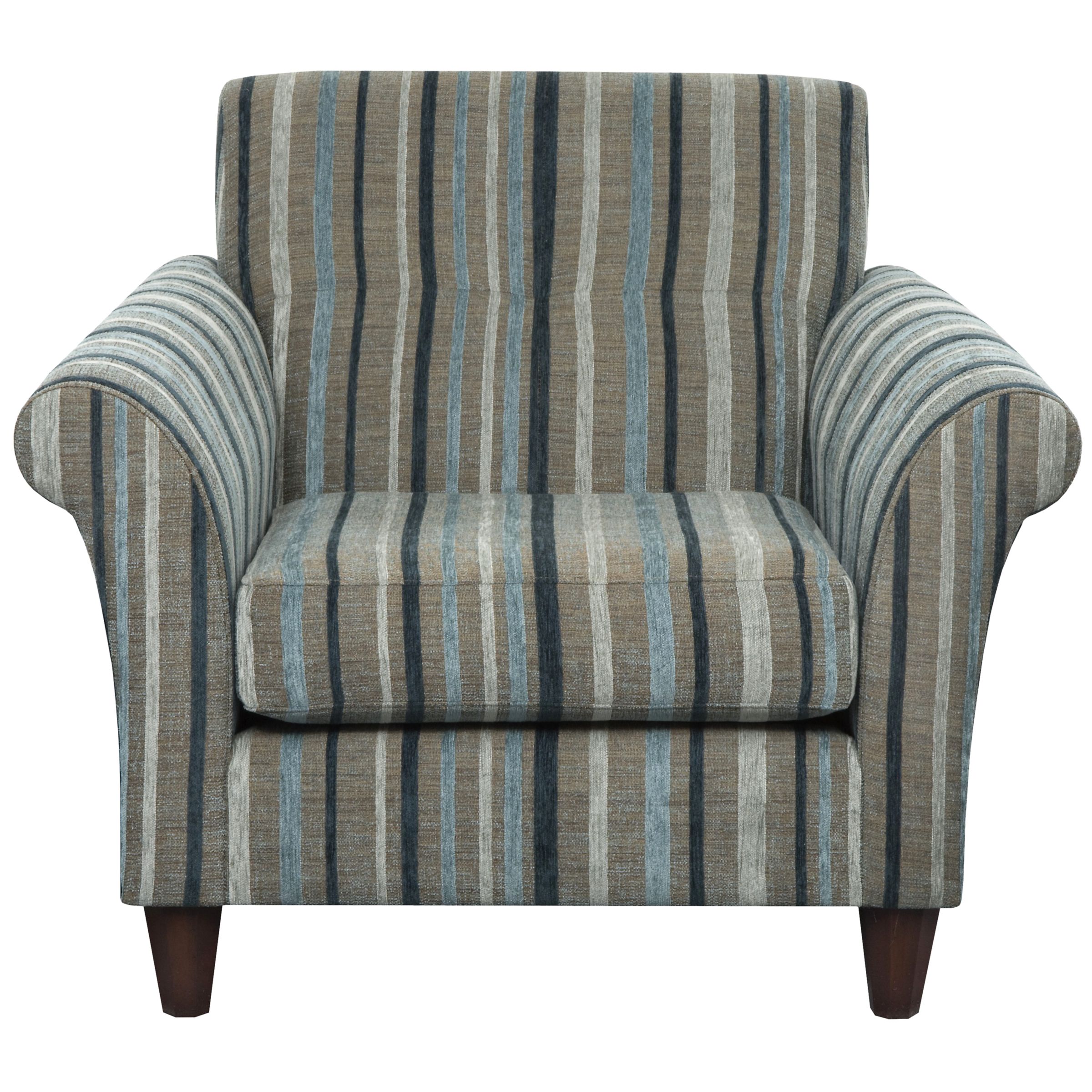 John Lewis Olivia Chair, Dove Vertical Stripe at John Lewis