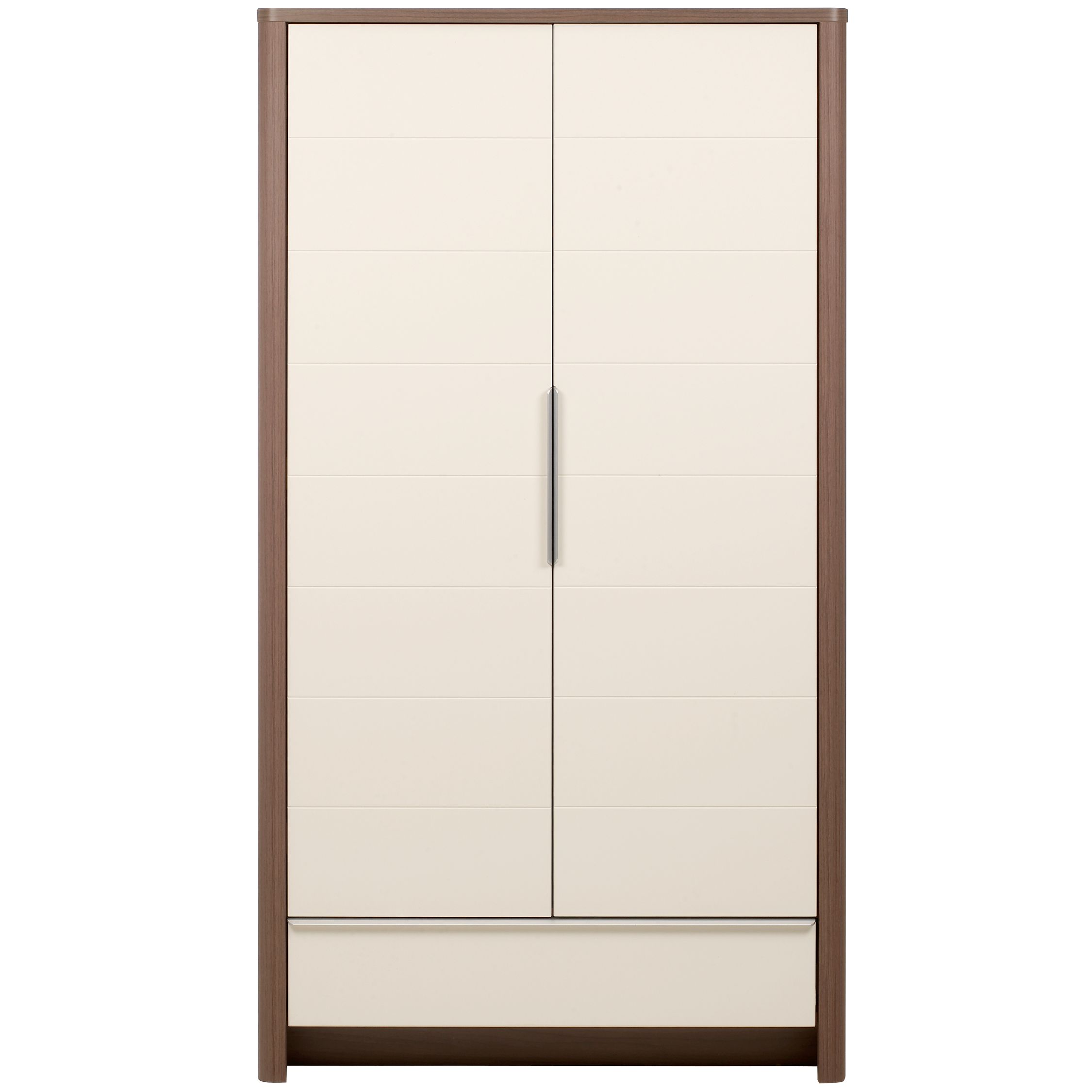 John Lewis Moderne Wardrobe, White/Walnut