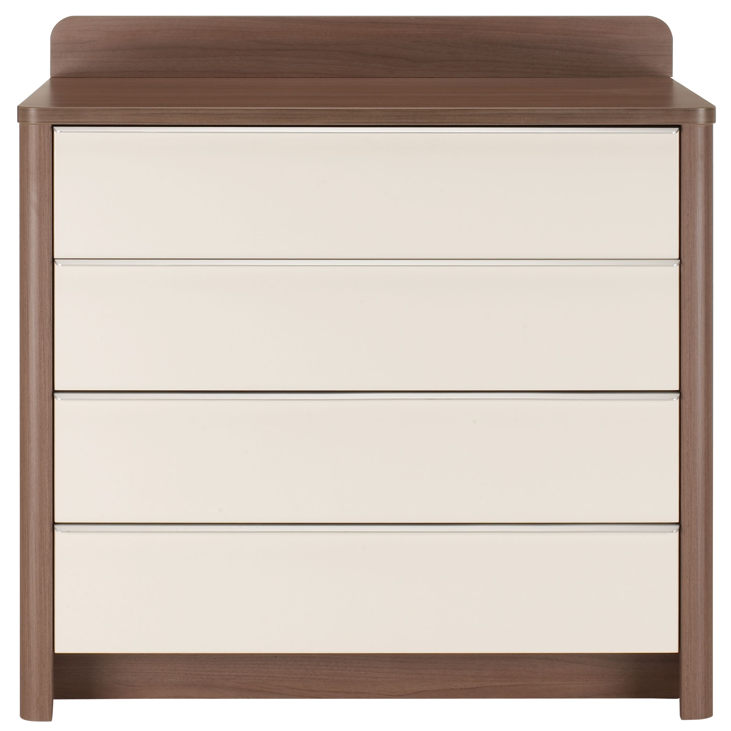 Moderne Chest Of Drawers, White/Walnut