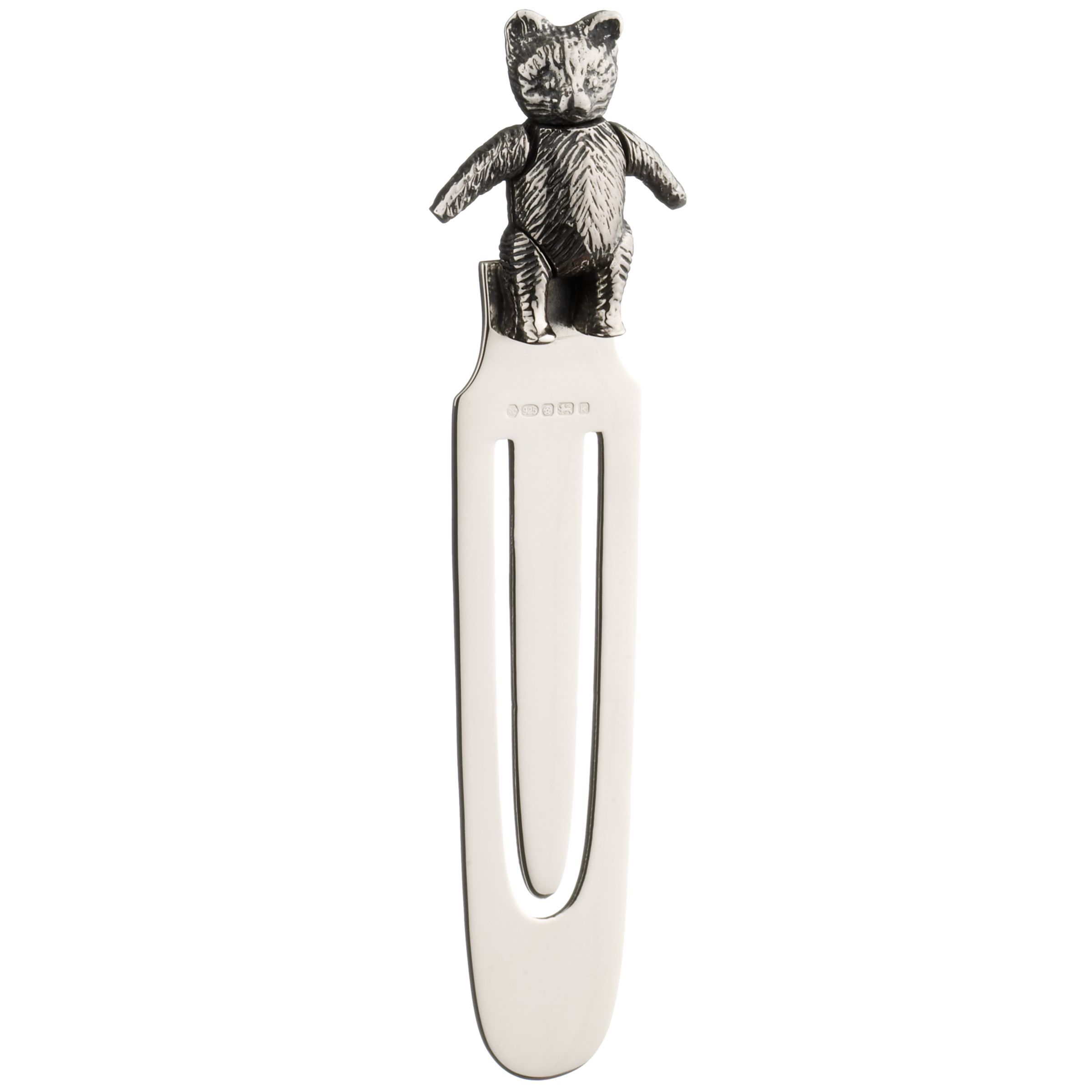 John Lewis Sterling Silver Antony Bear Book Mark