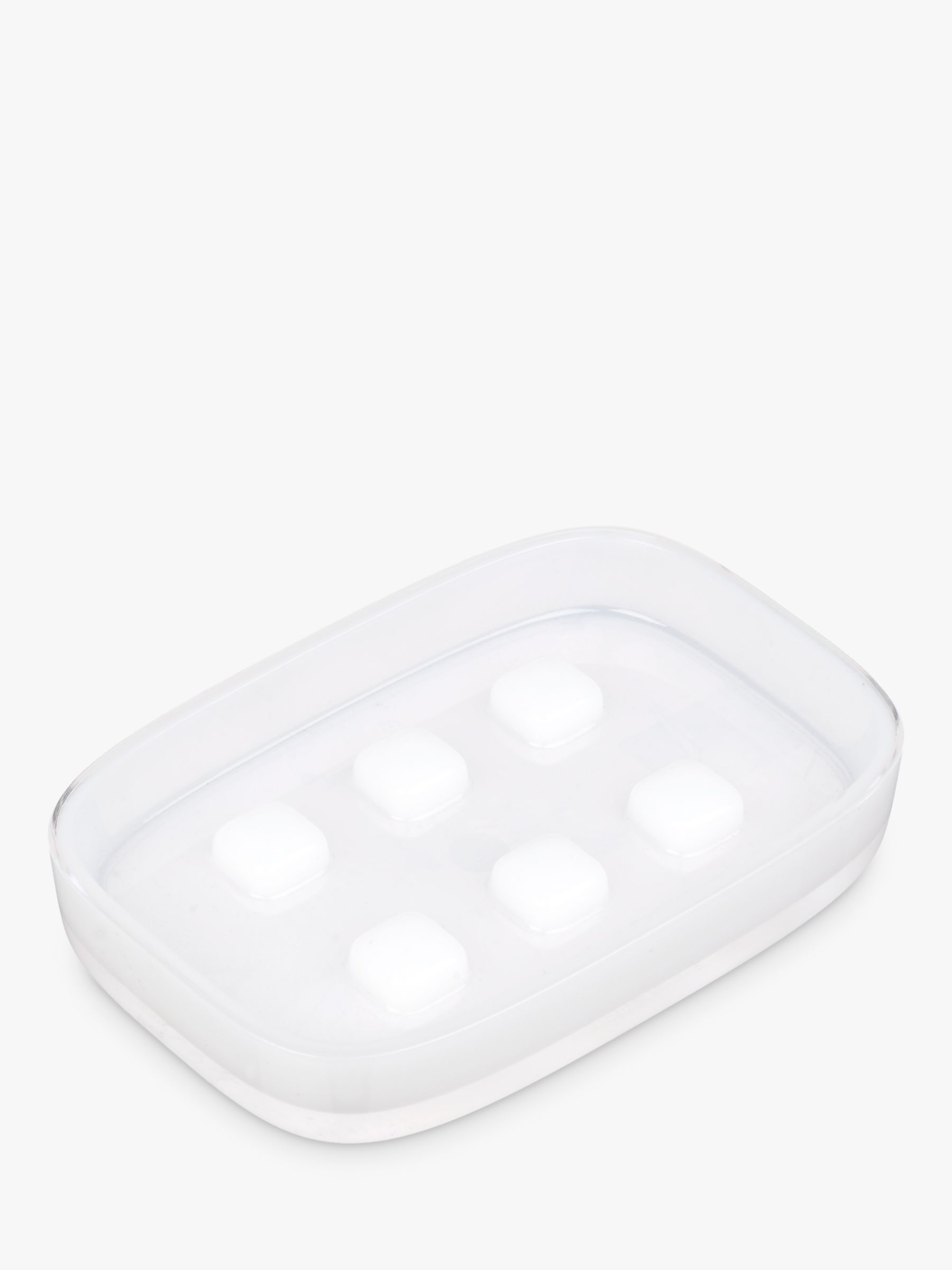 John Lewis Cubi Soap Dish, White