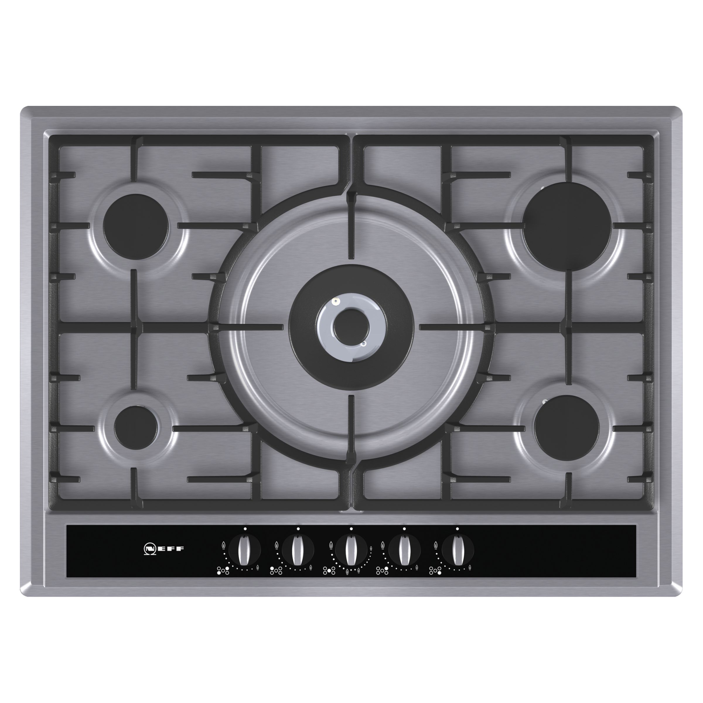Neff T26S56 Gas Hob, Stainless Steel at John Lewis