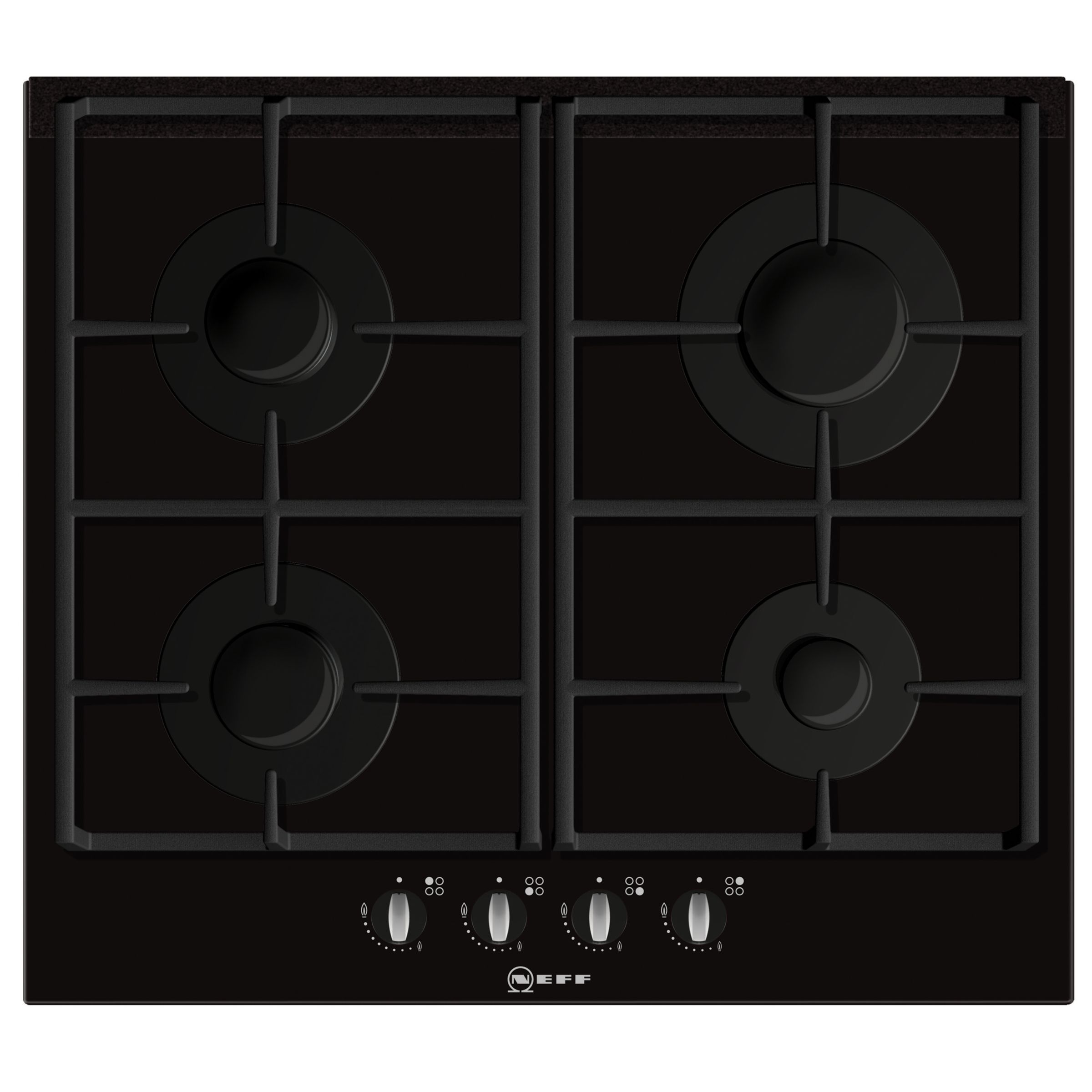 Neff T62S26 Gas Hob, Black at John Lewis