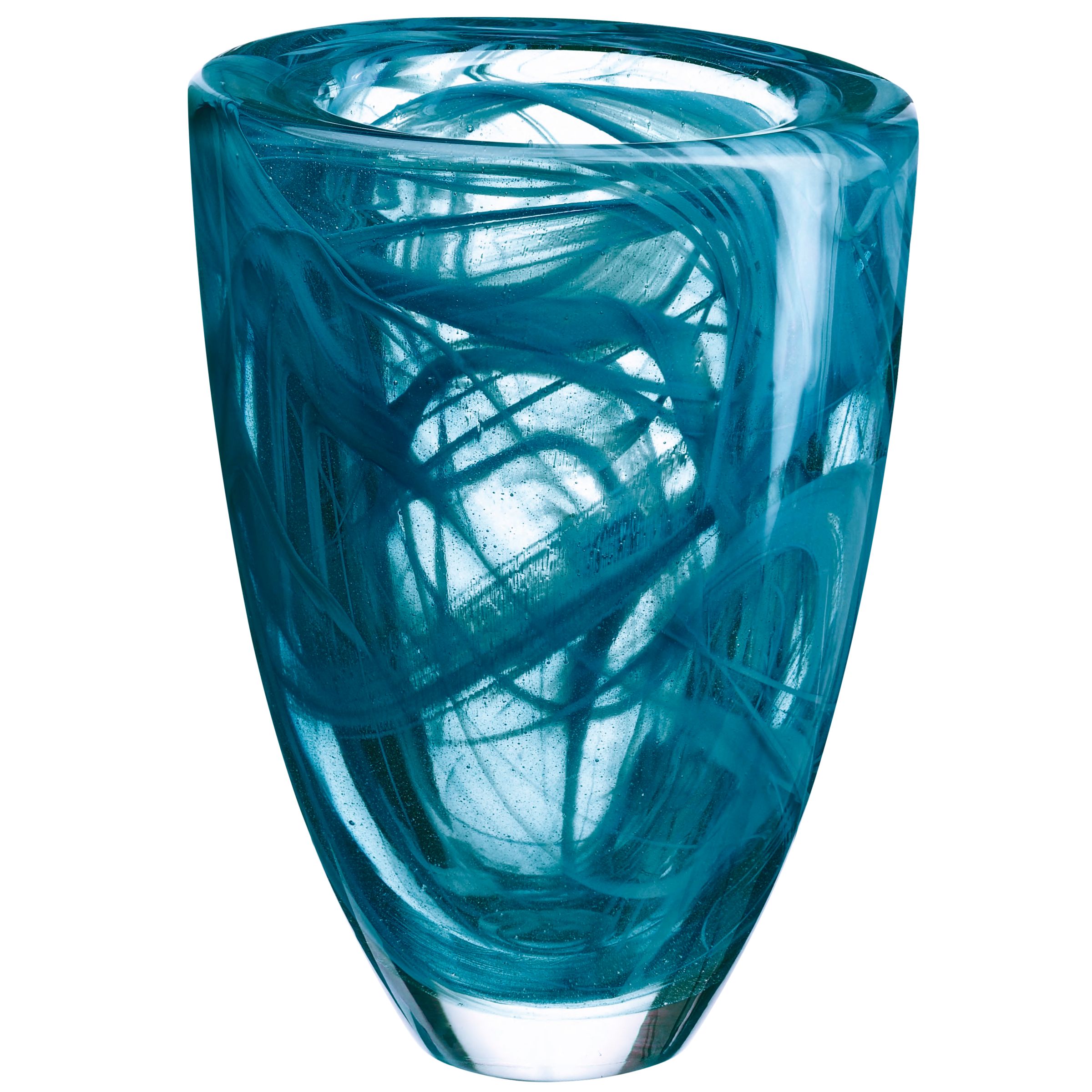 Kosta Boda Atoll Vase, Petrol