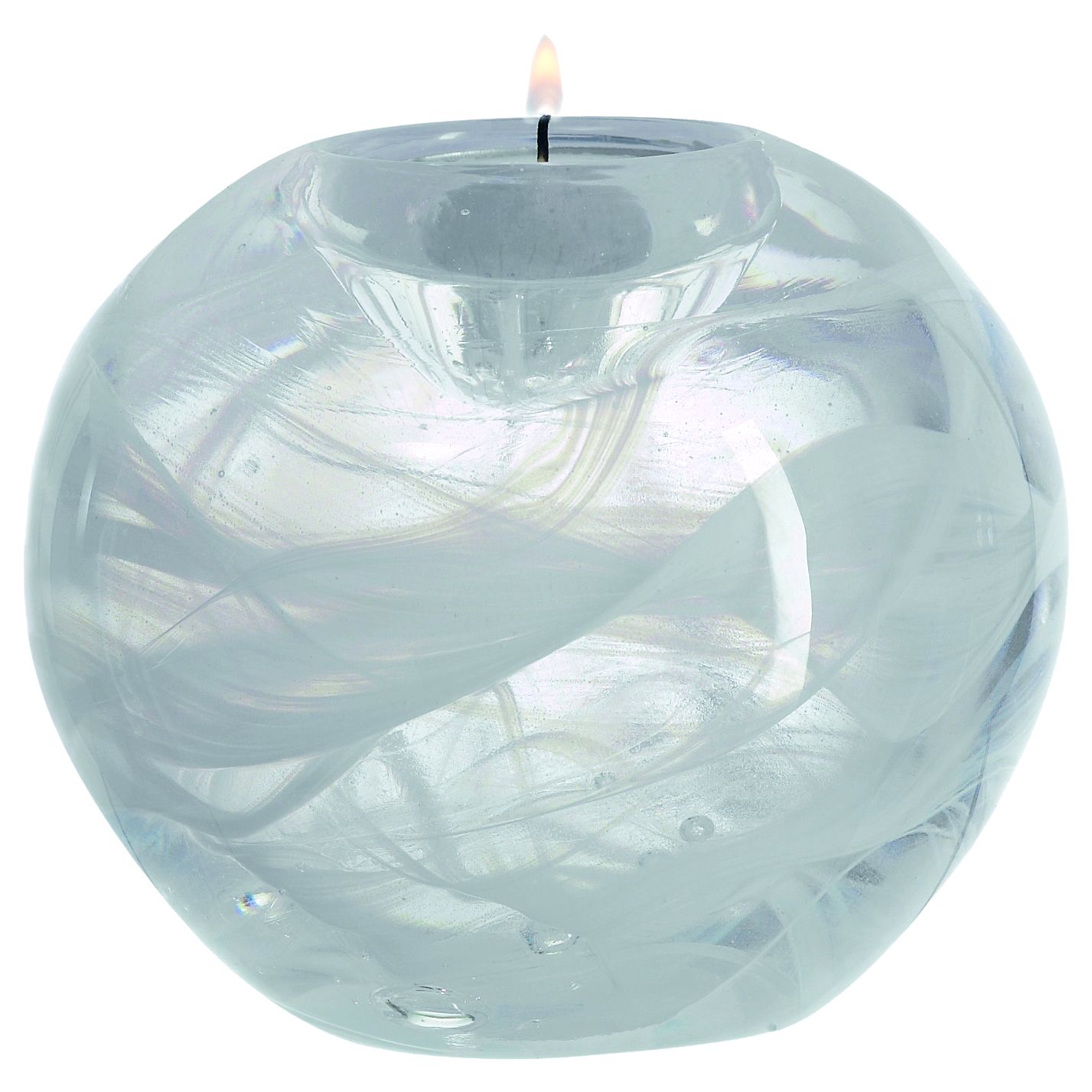 Kosta Boda Cool Moons Tealight Holder, White, Large