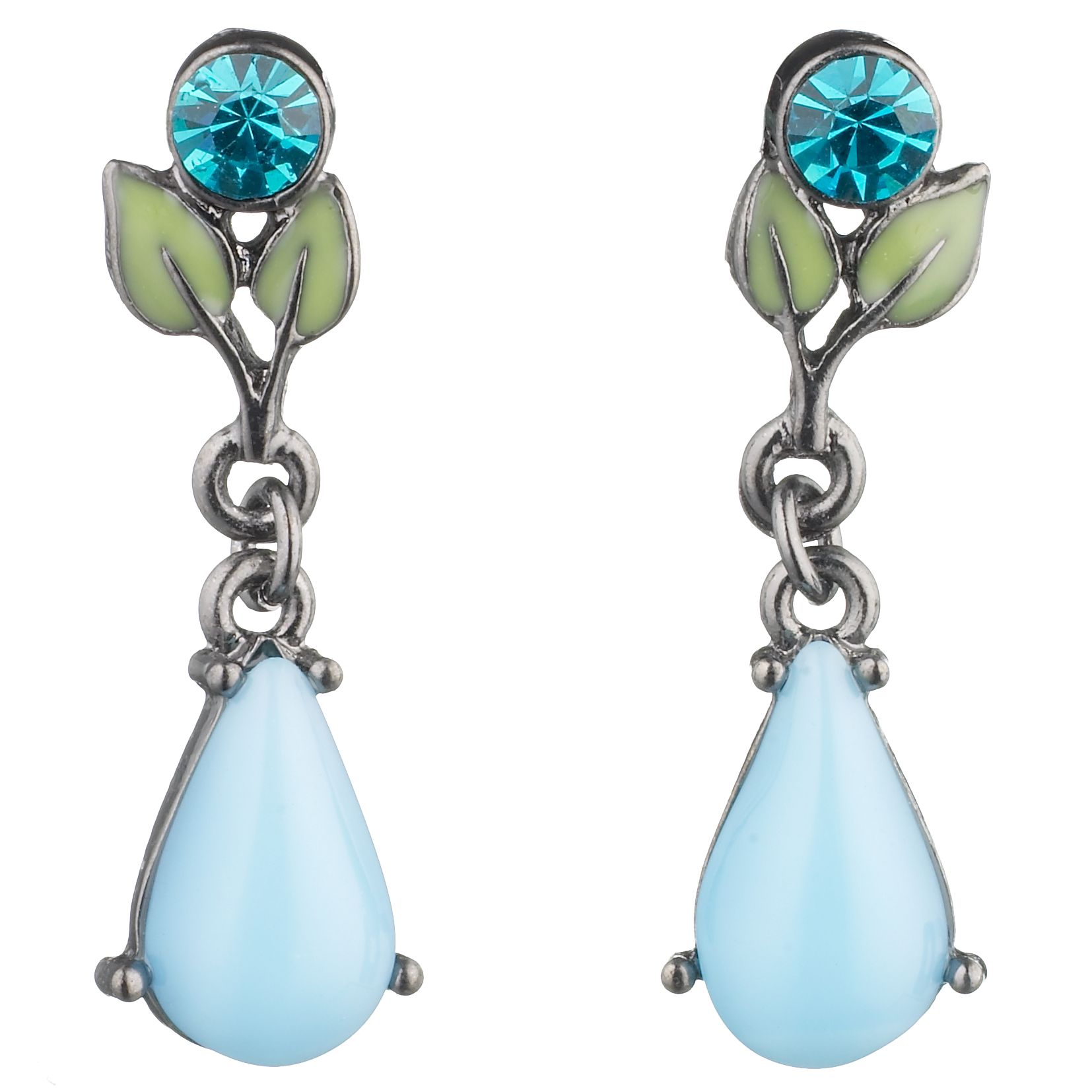1928 Blues Garden Drop Earrings Turquoise