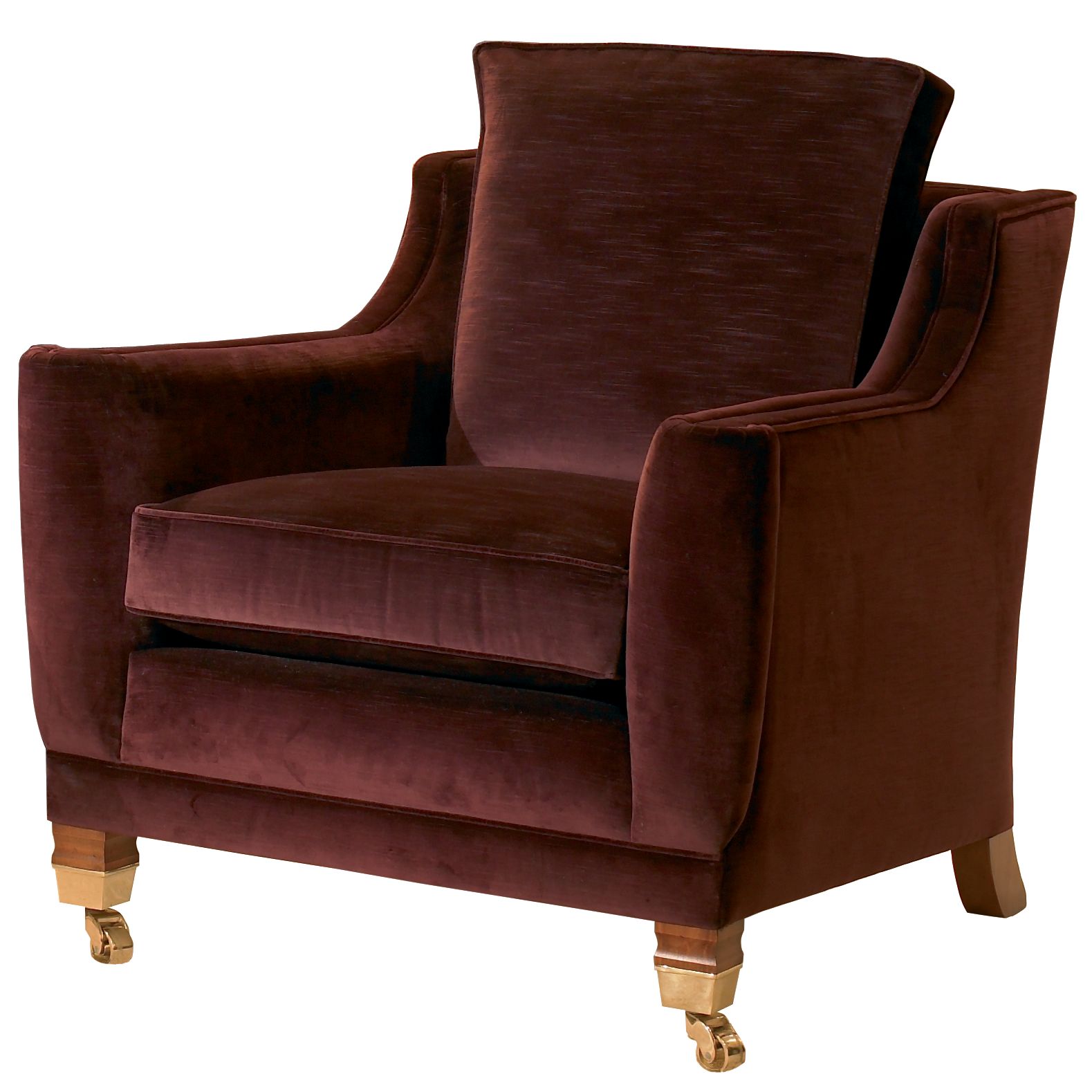 Duresta Wilton Chair, Brianza Velvet Aubergine