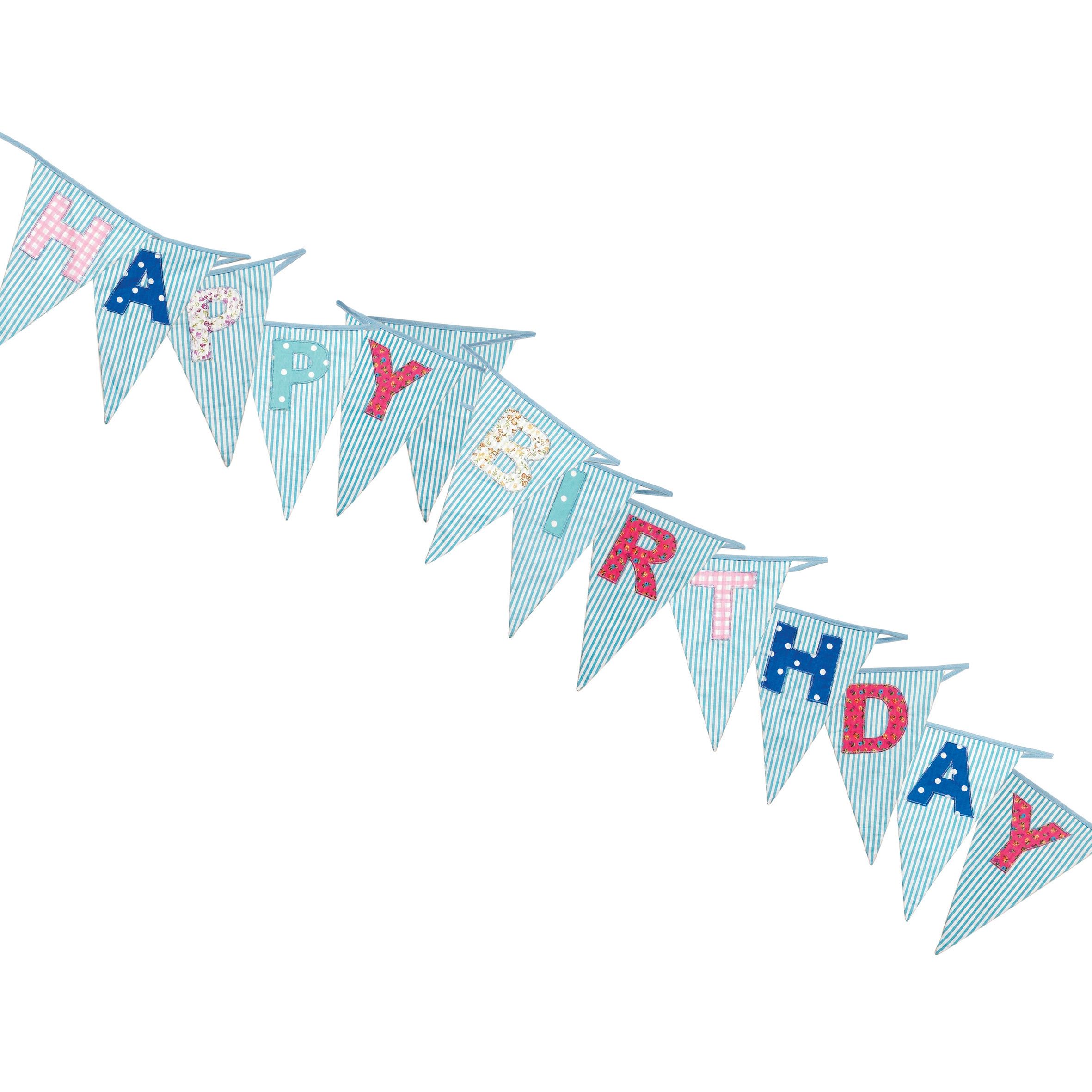 John Lewis Happy Birthday Bunting, Blue