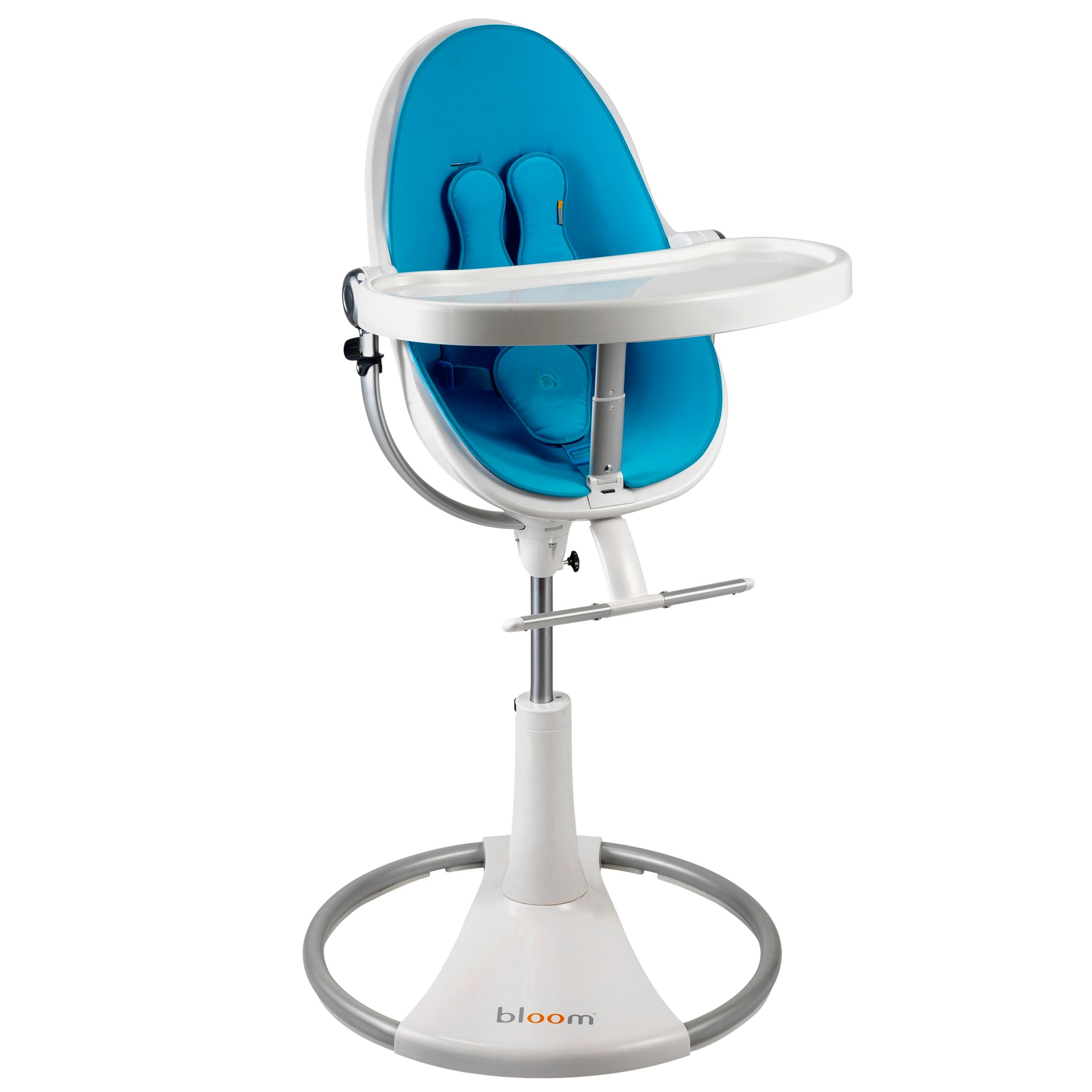bloom Fresco Loft Contemporary Leatherette Baby Chair, Ivory White with Bermuda Blue at John Lewis