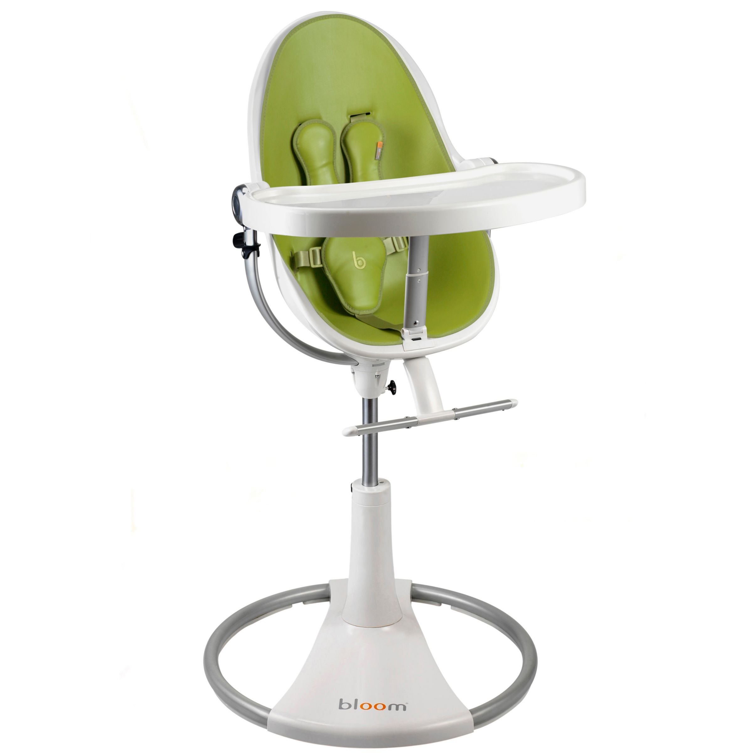 bloom Fresco Loft Contemporary Leatherette Baby Chair, Ivory White with Gala Green at John Lewis