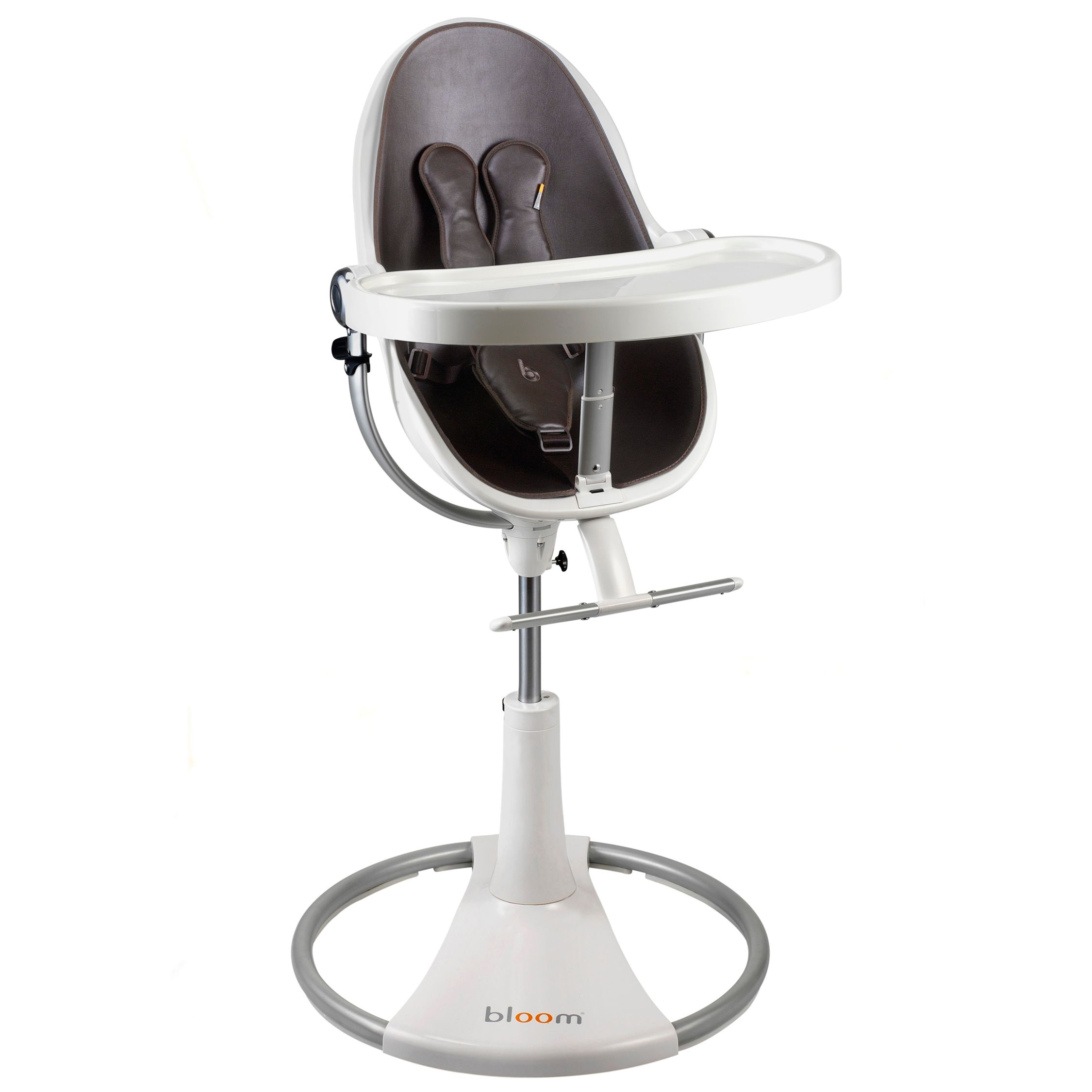 bloom Fresco Loft Contemporary Leatherette Baby Chair, Ivory White with Henna Brown at John Lewis