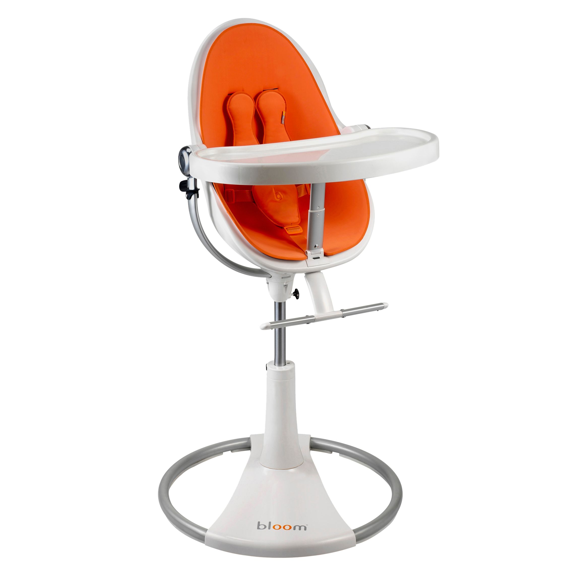 bloom Fresco Loft Contemporary Leatherette Baby Chair, Ivory White with Harvest Orange at John Lewis