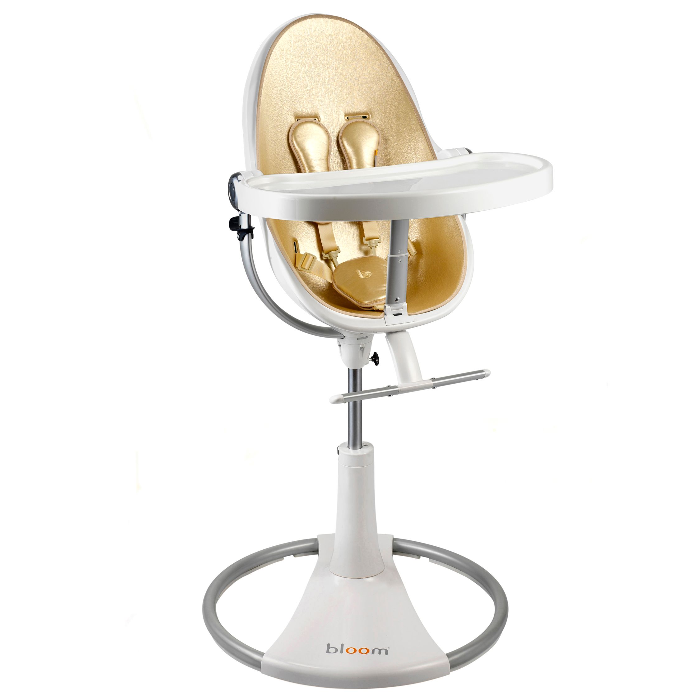 bloom Fresco Loft Contemporary Leatherette Baby Chair, Ivory White with Solar Gold at John Lewis
