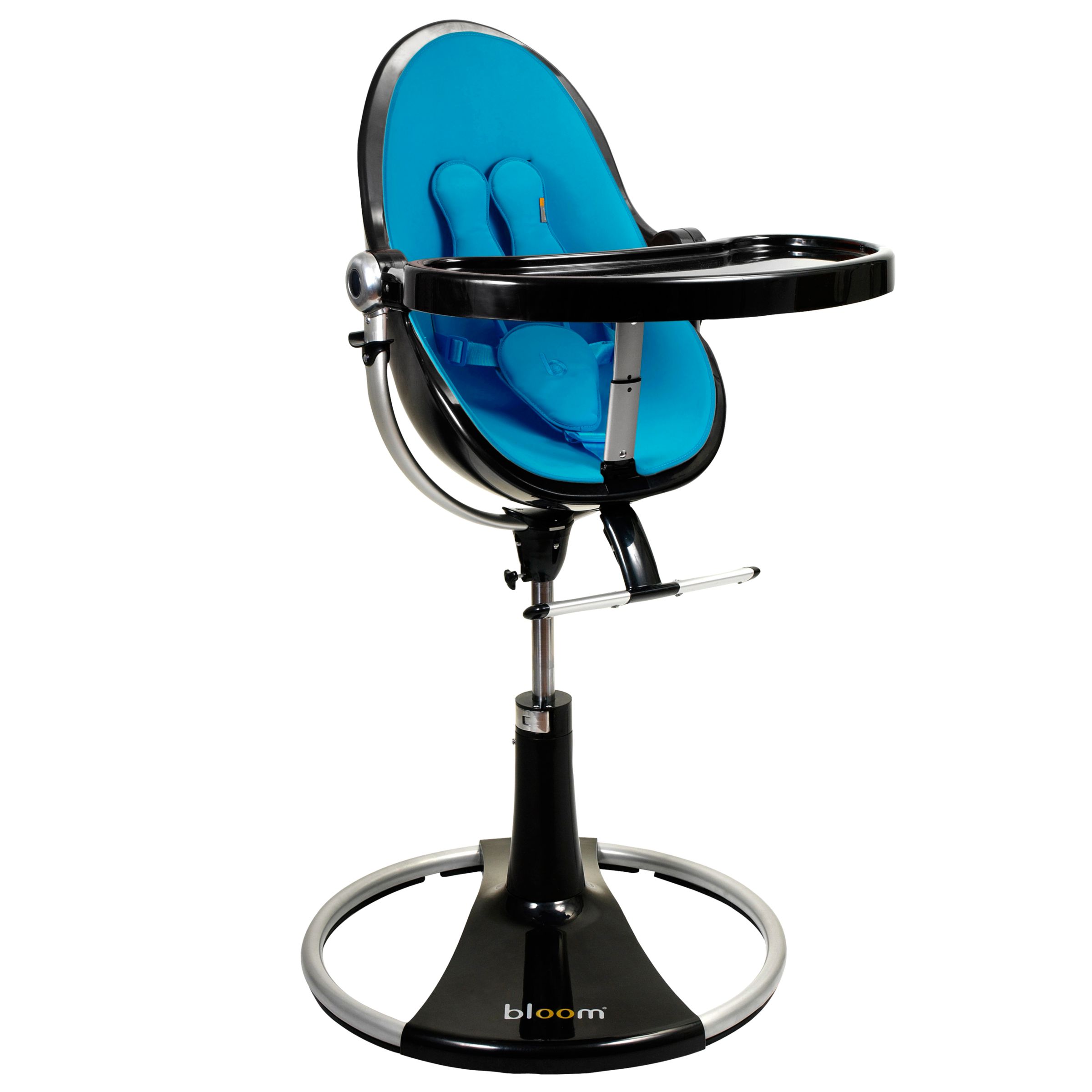 bloom Fresco Loft Micro Suede Baby Chair Ebony Black with Bermuda Blue