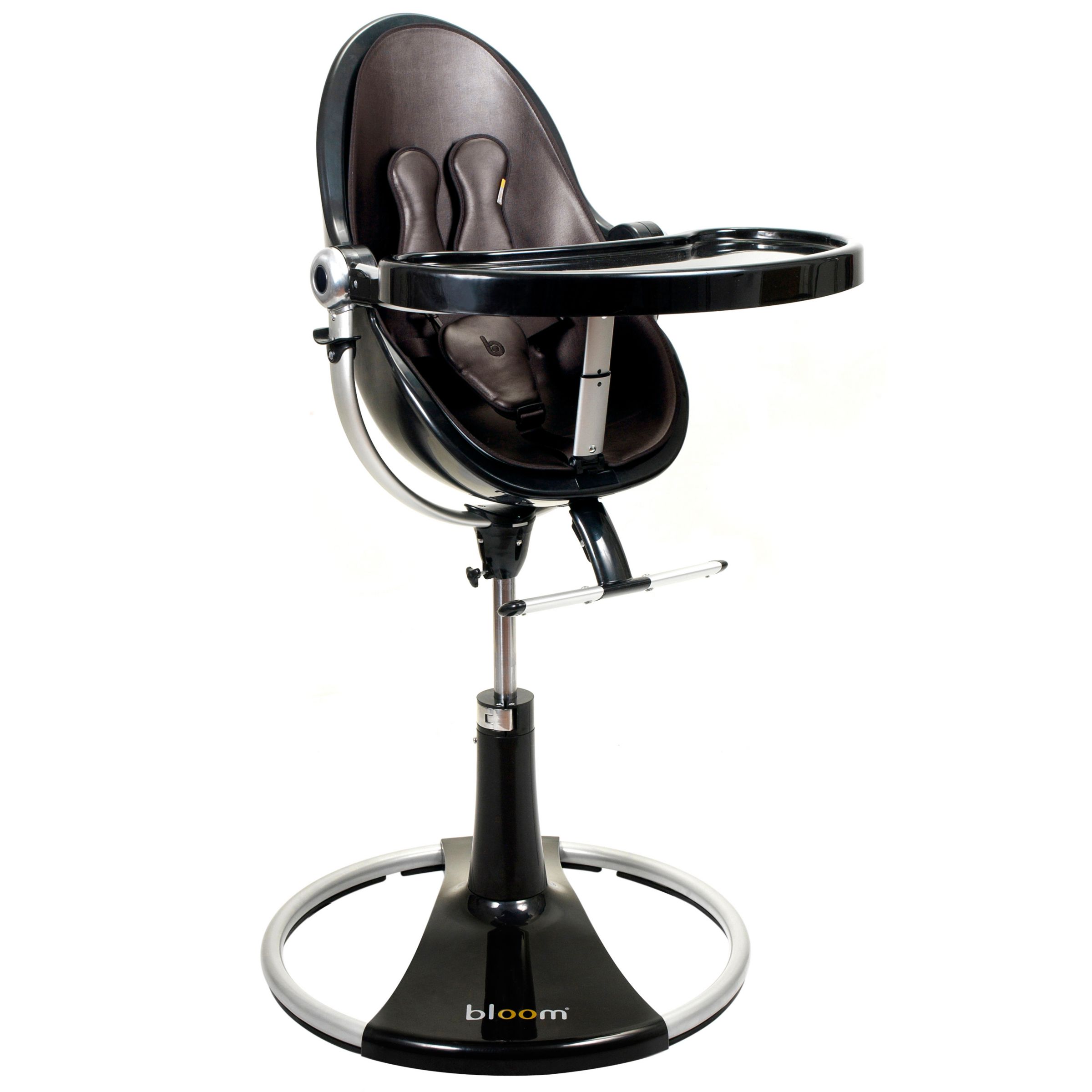 bloom Fresco Loft Contemporary Leatherette Baby Chair, Ebony Black with Henna Brown at John Lewis
