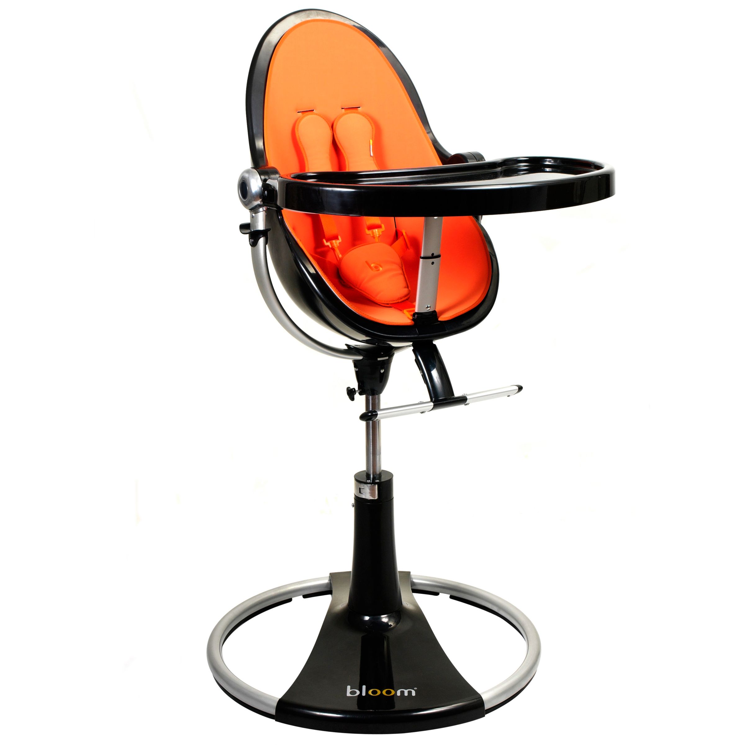 bloom Fresco Loft Contemporary Leatherette Baby Chair, Ebony Black Harvest Orange at John Lewis