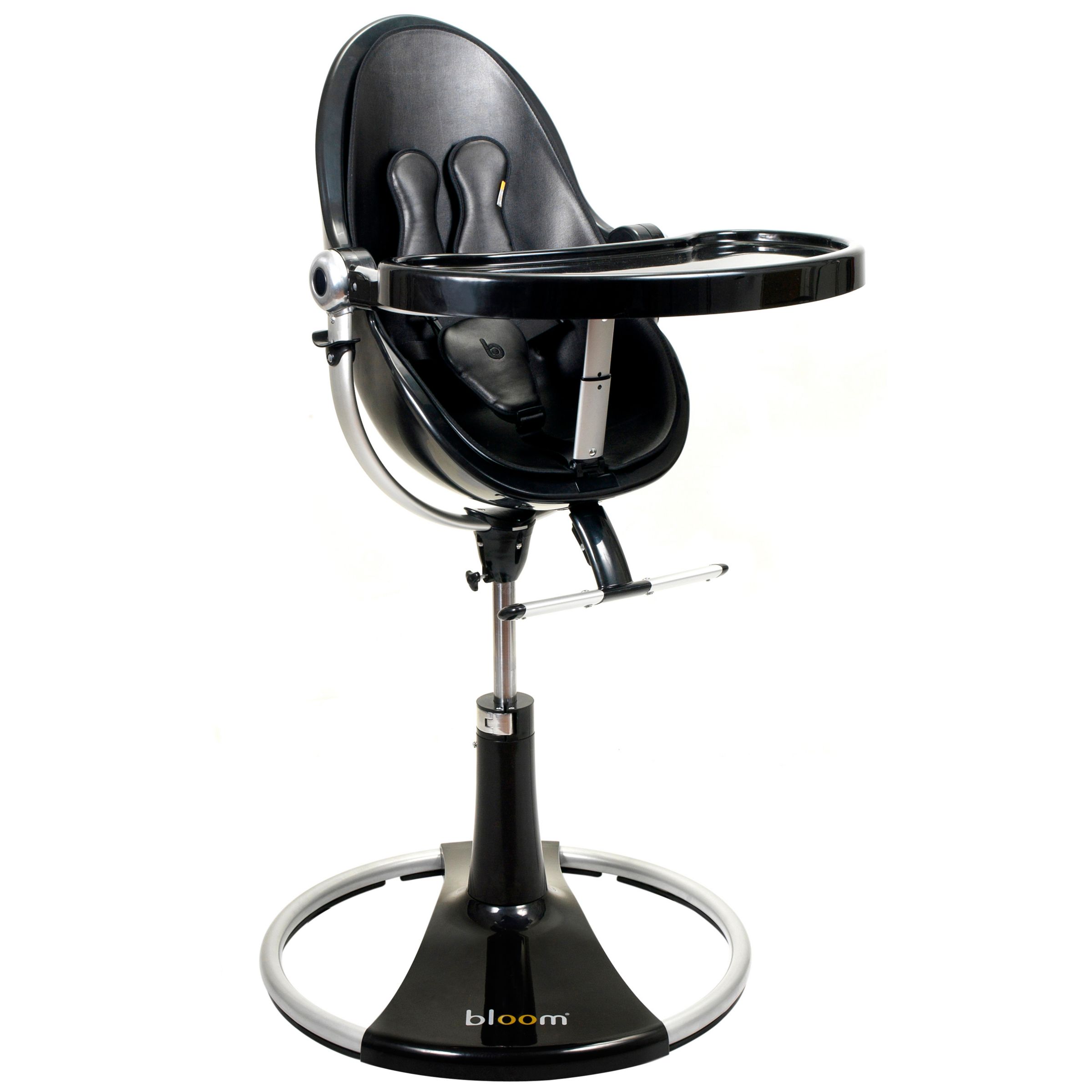 bloom Fresco Loft Contemporary Leatherette Baby Chair, Ebony Black with Midnight Black at John Lewis