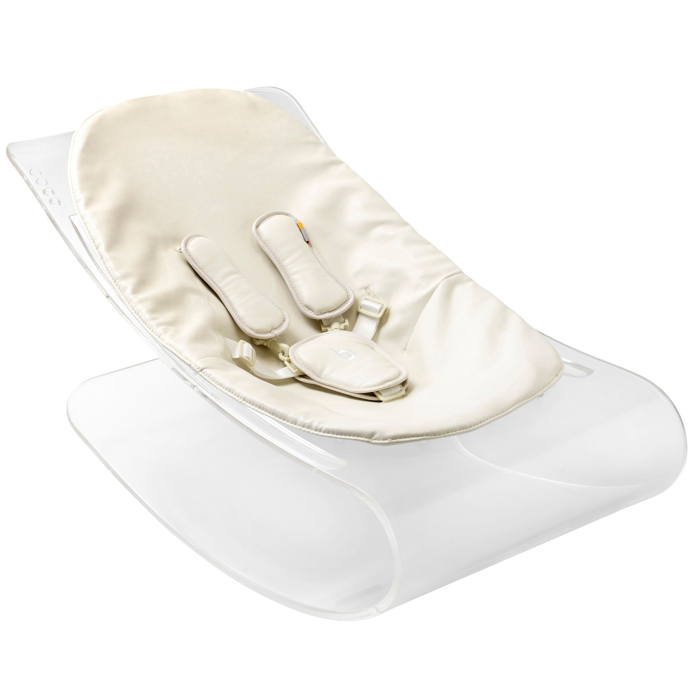 bloom Coco Plexistyle Baby Lounger, Transparent with Coconut White at John Lewis