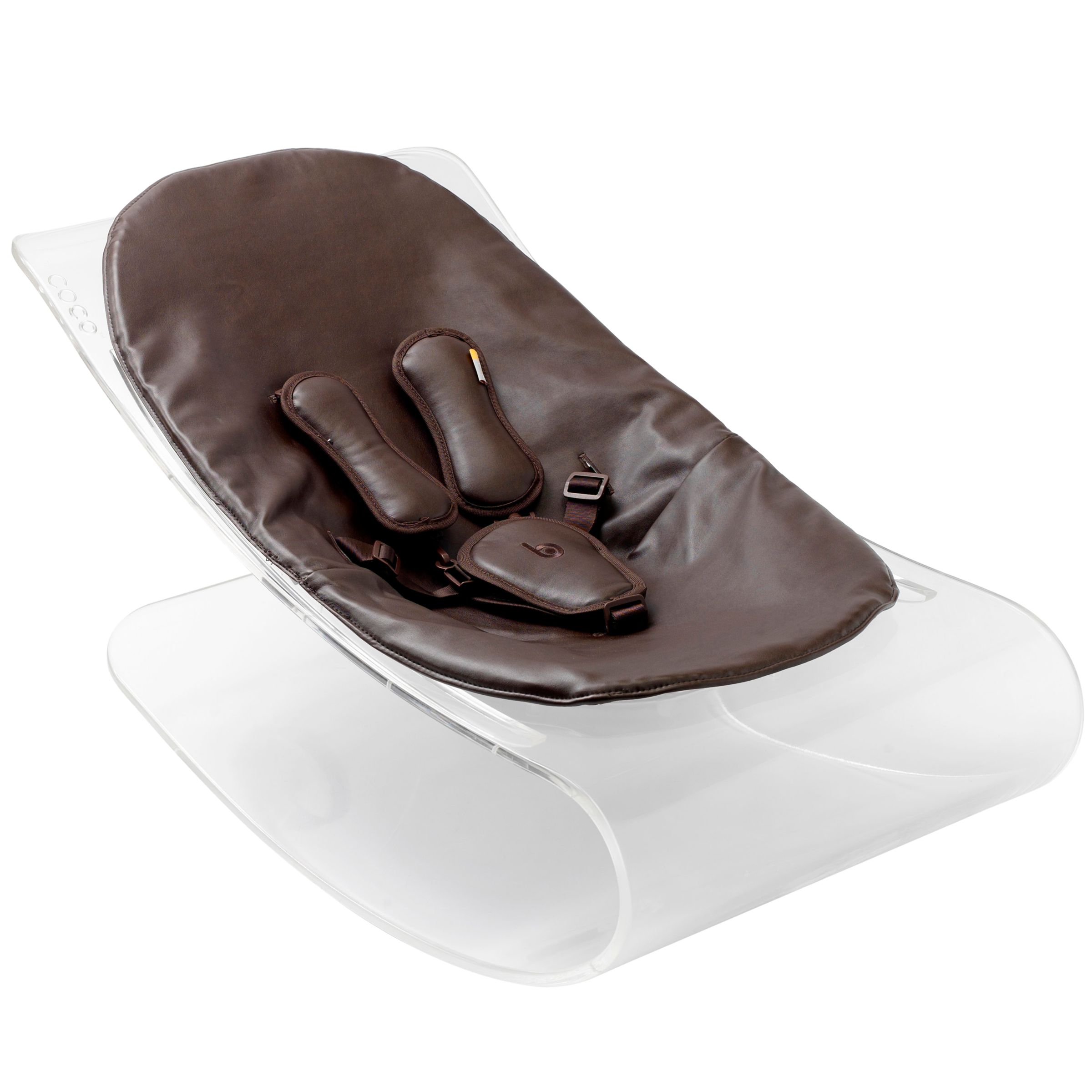 bloom Coco Plexistyle Baby Lounger, Transparent with Henna Brown at John Lewis