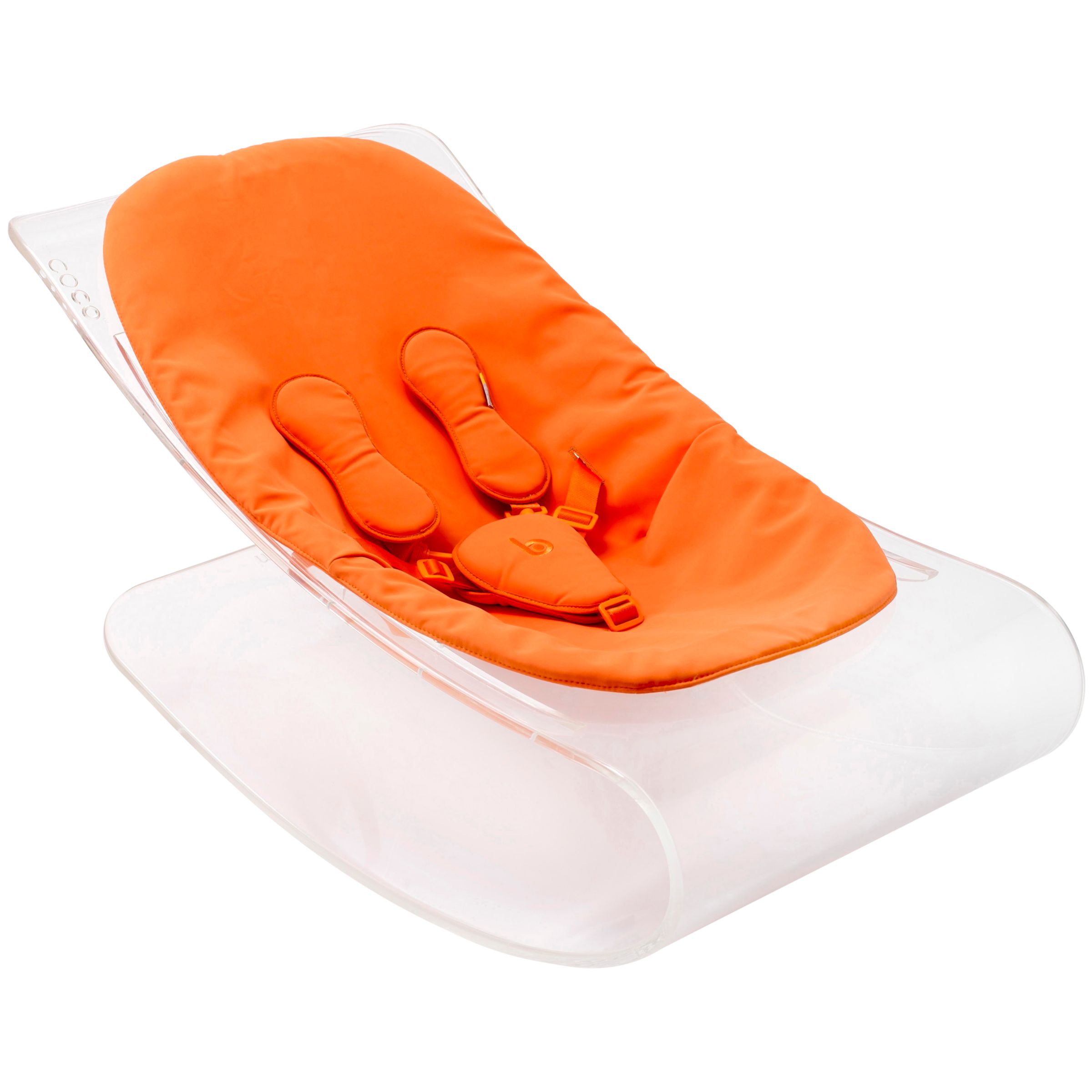 bloom Coco Plexistyle Baby Lounger, Transparent with Harvest Orange at John Lewis