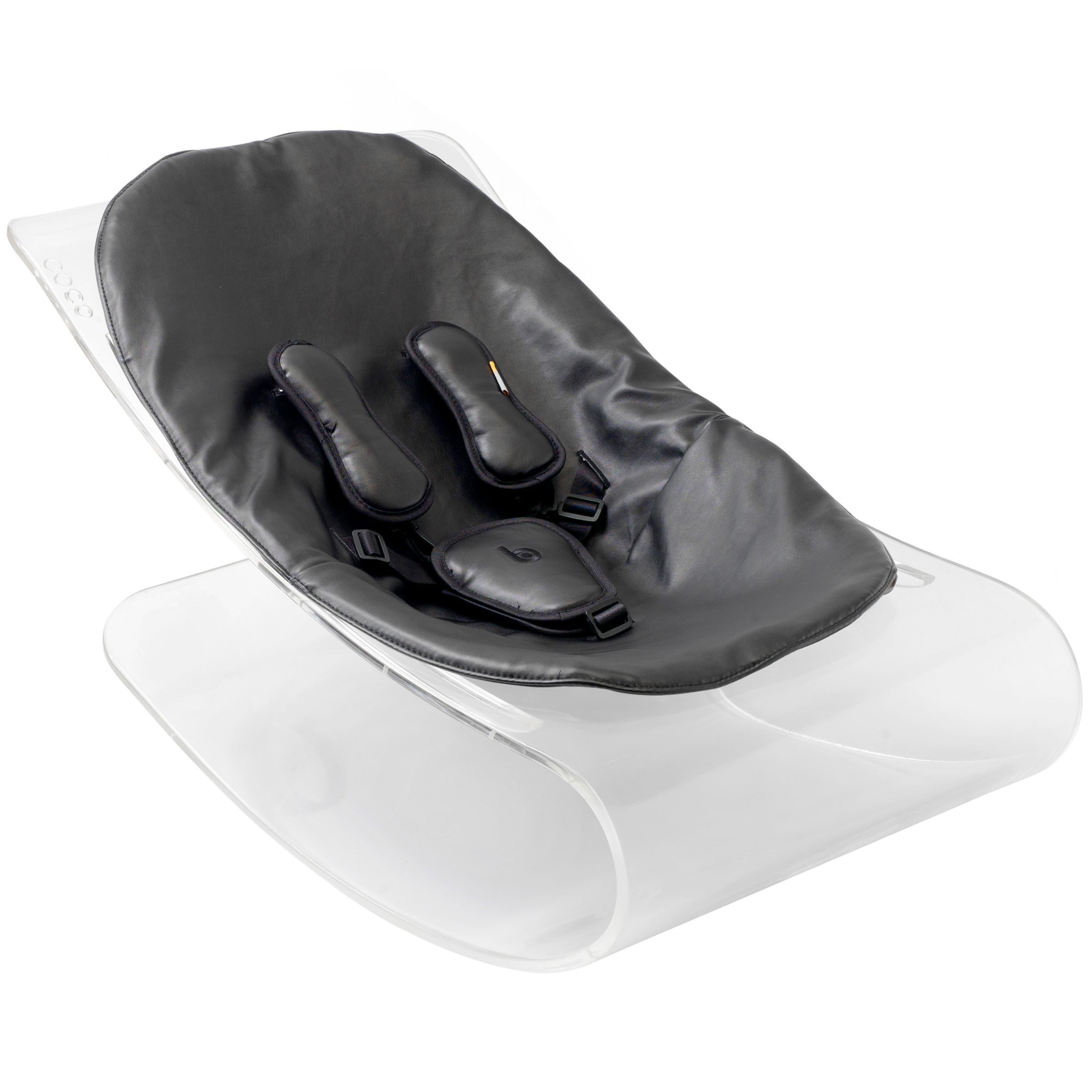 bloom Coco Plexistyle Baby Lounger, Transparent with Midnight Black at John Lewis