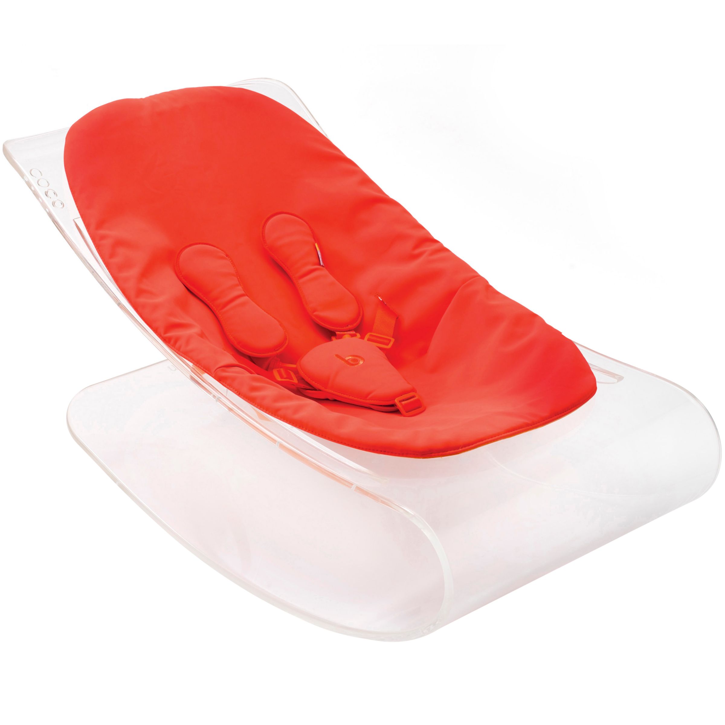 bloom Coco Plexistyle Baby Lounger, Transparent with Rock Red at John Lewis