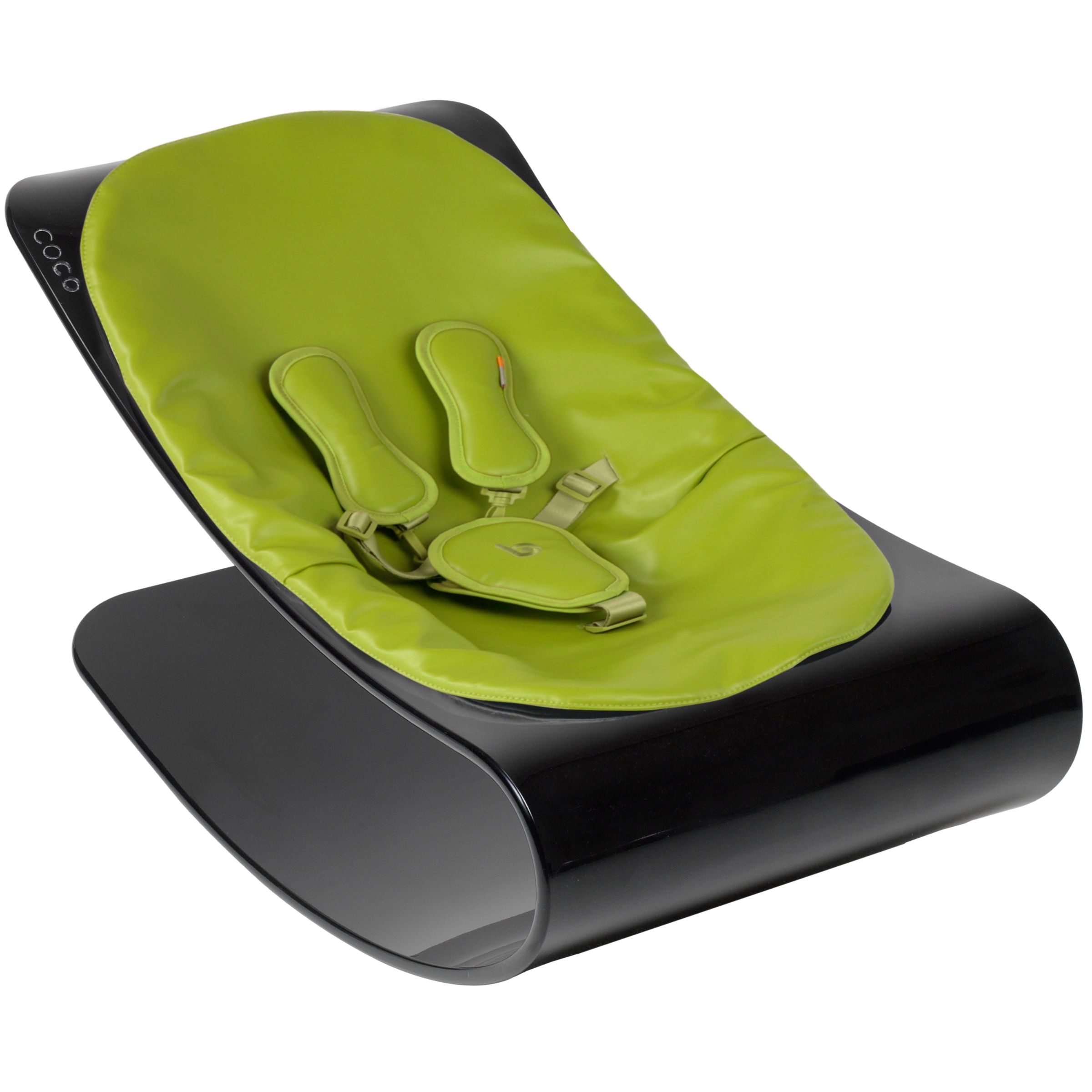 bloom Coco Plexistyle Baby Lounger, Ebony Black with Gala Green at John Lewis