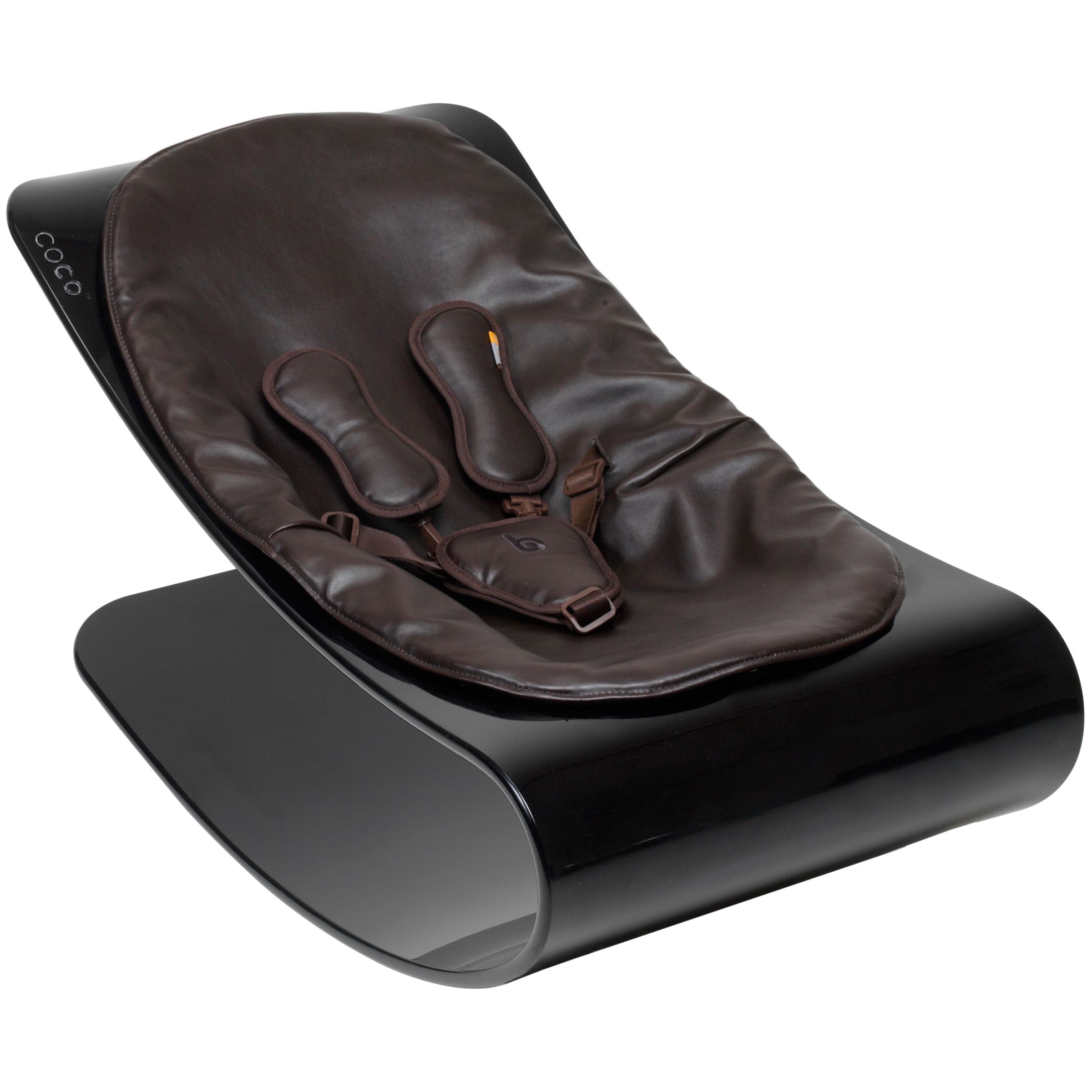bloom Coco Plexistyle Baby Lounger, Ebony Black with Henna Brown at JohnLewis