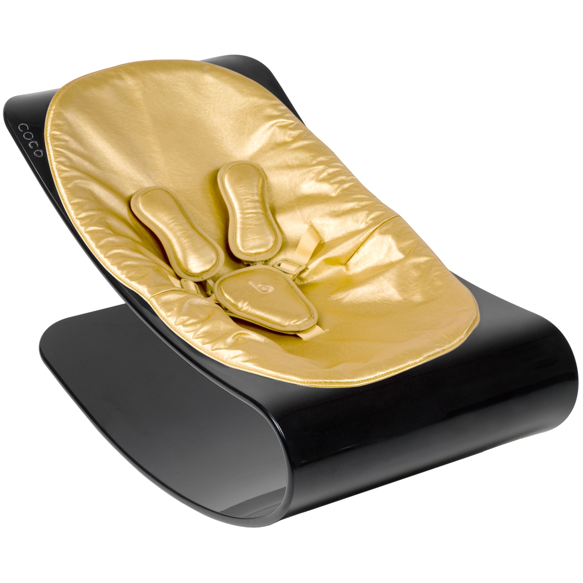 bloom Coco Plexistyle Baby Lounger, Ebony Black with Solar Gold at John Lewis