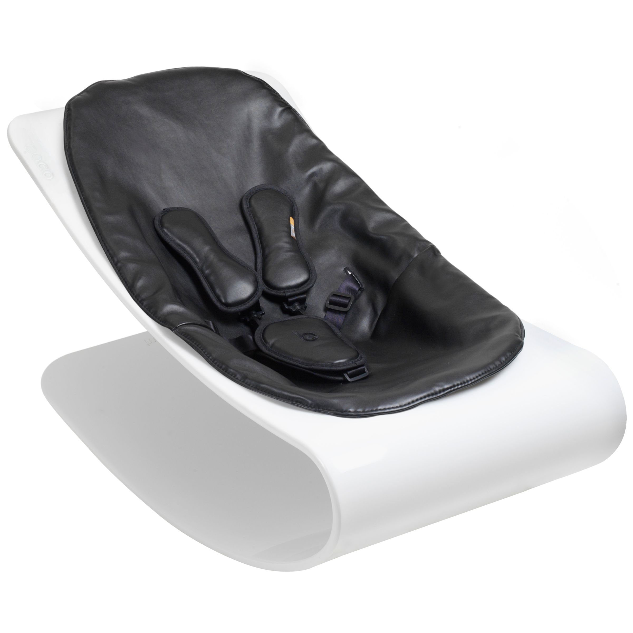 bloom Coco Plexistyle Baby Lounger, Ivory White with Midnight Black at JohnLewis