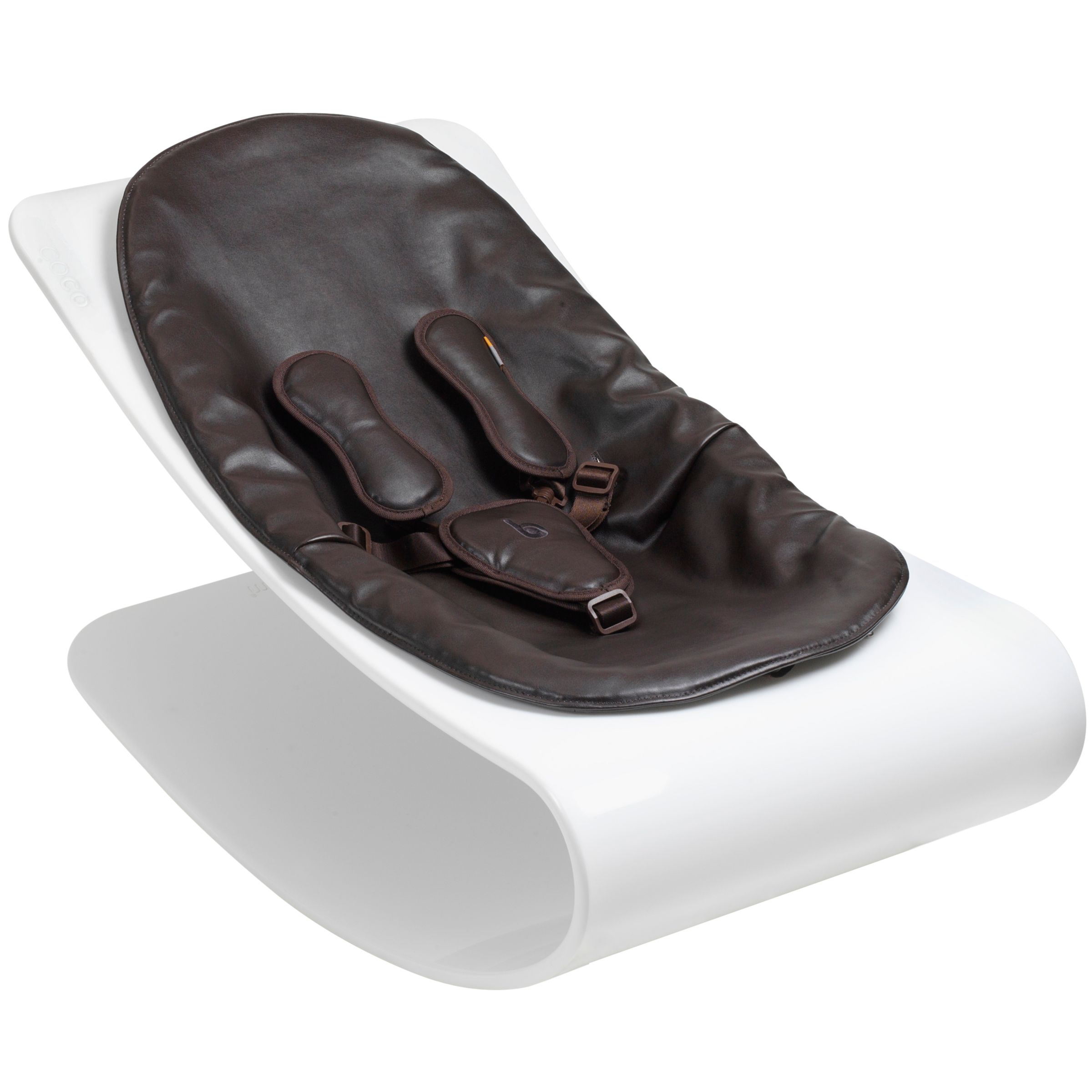 bloom Coco Plexistyle Baby Lounger, Ivory White with Henna Brown at John Lewis