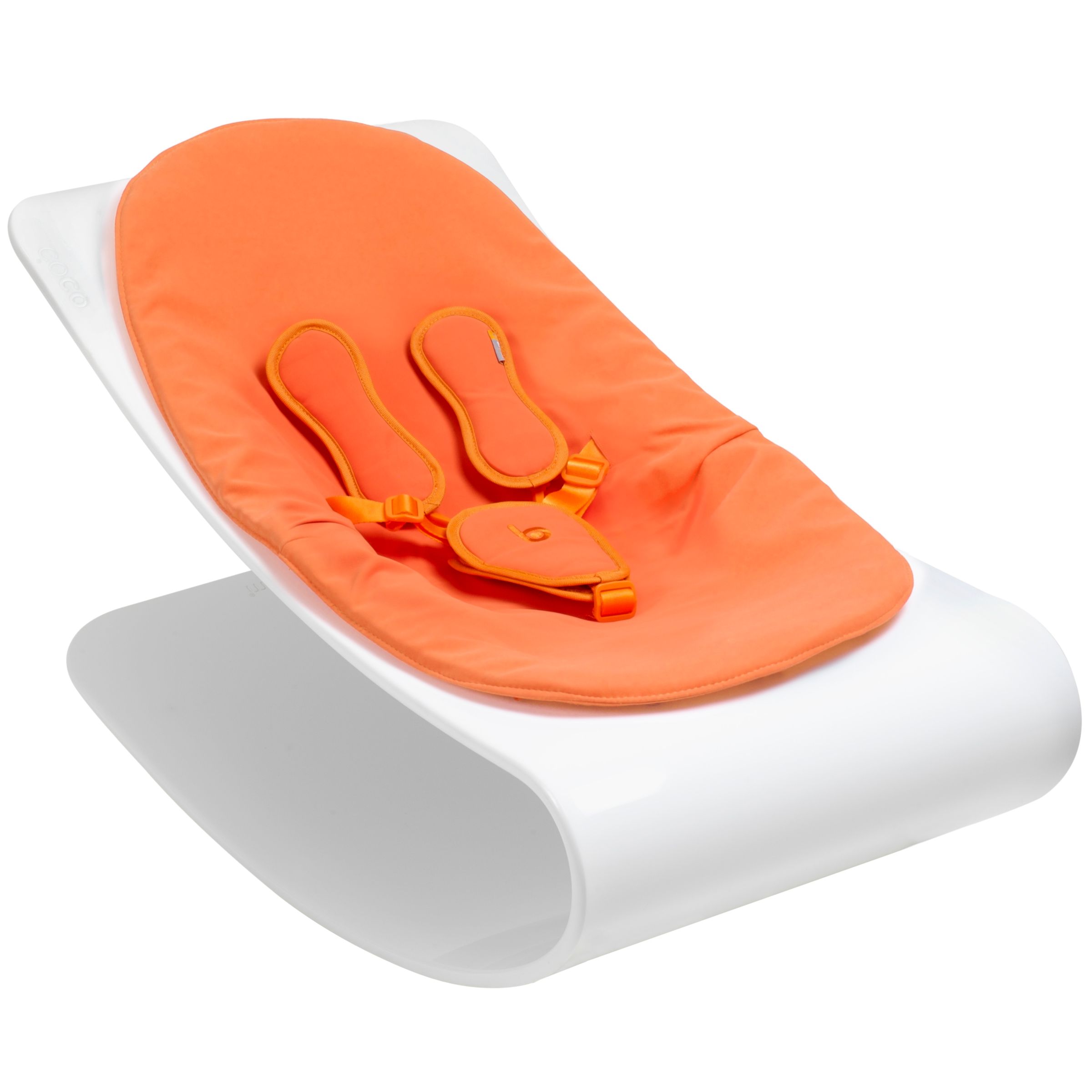 bloom Coco Plexistyle Baby Lounger, Ivory White with Harvest Orange at John Lewis