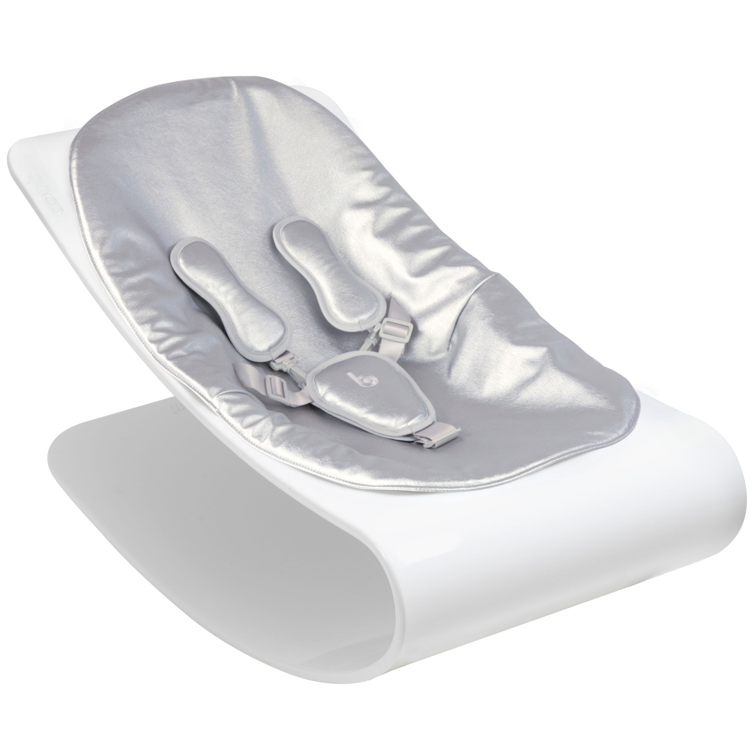 bloom Coco Plexistyle Baby Lounger, Ivory White with Lunar Silver at John Lewis