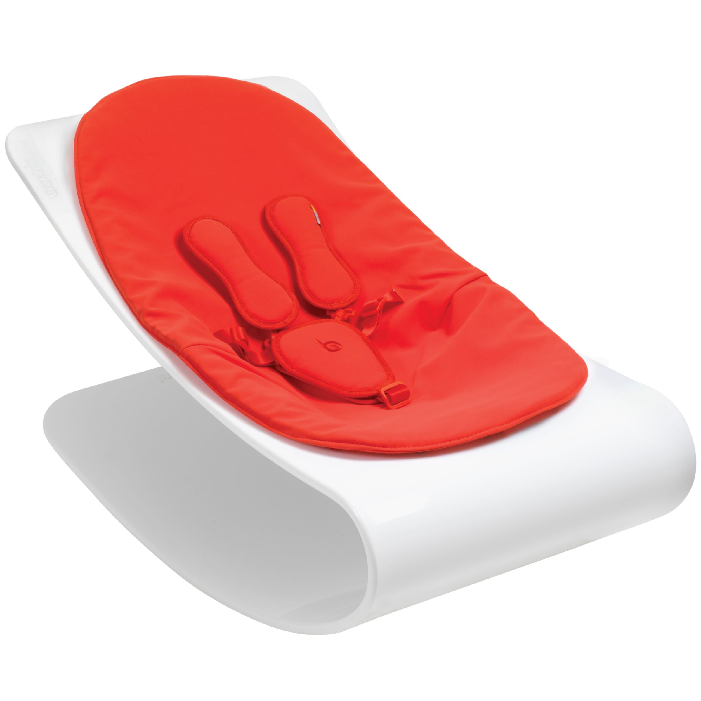 bloom Coco Plexistyle Baby Lounger, Ivory White with Rock Red at John Lewis