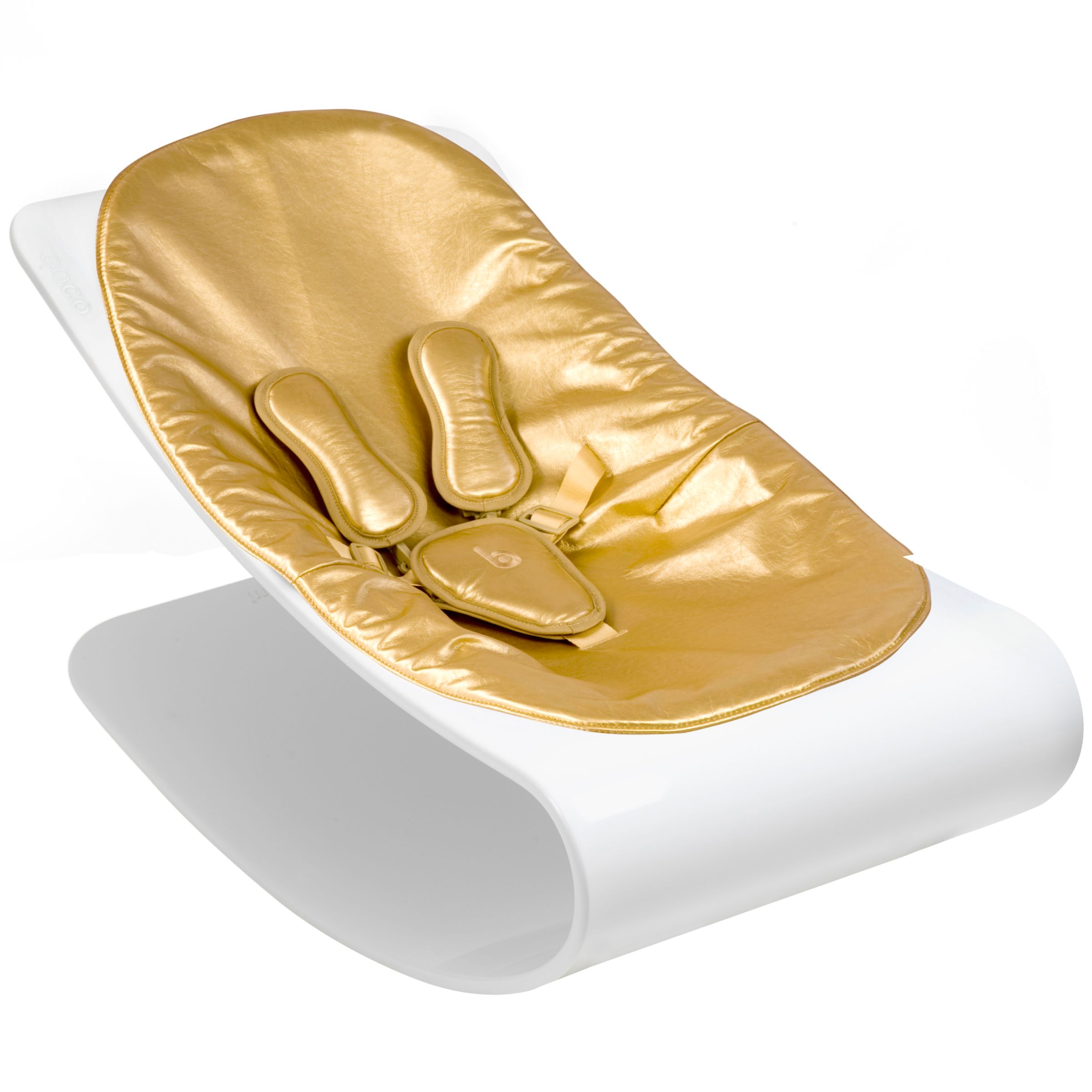 bloom Coco Plexistyle Baby Lounger, Ivory White with Solar Gold at John Lewis