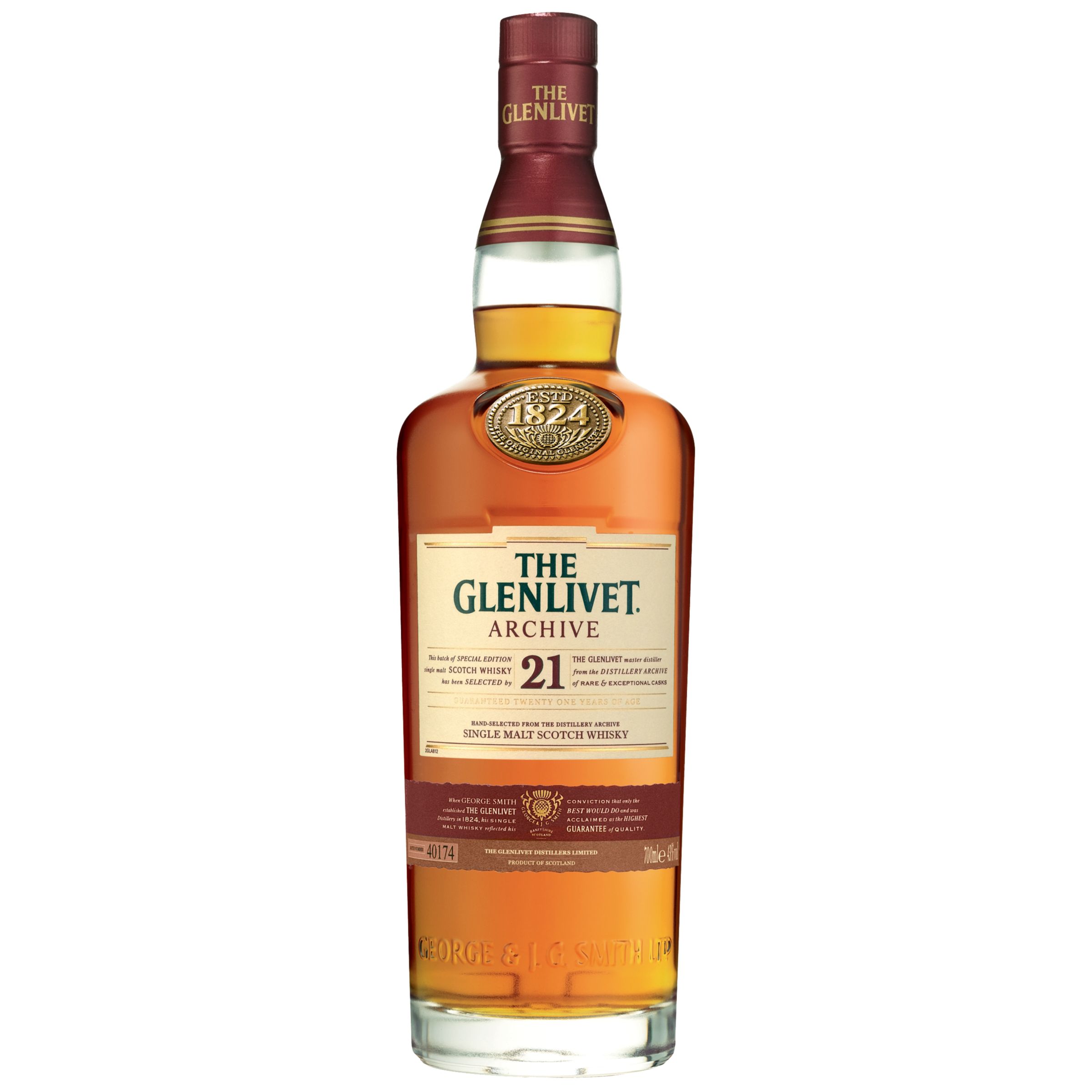 The Glenlivet 21-Year-Old Speyside Single Malt Whisky at John Lewis