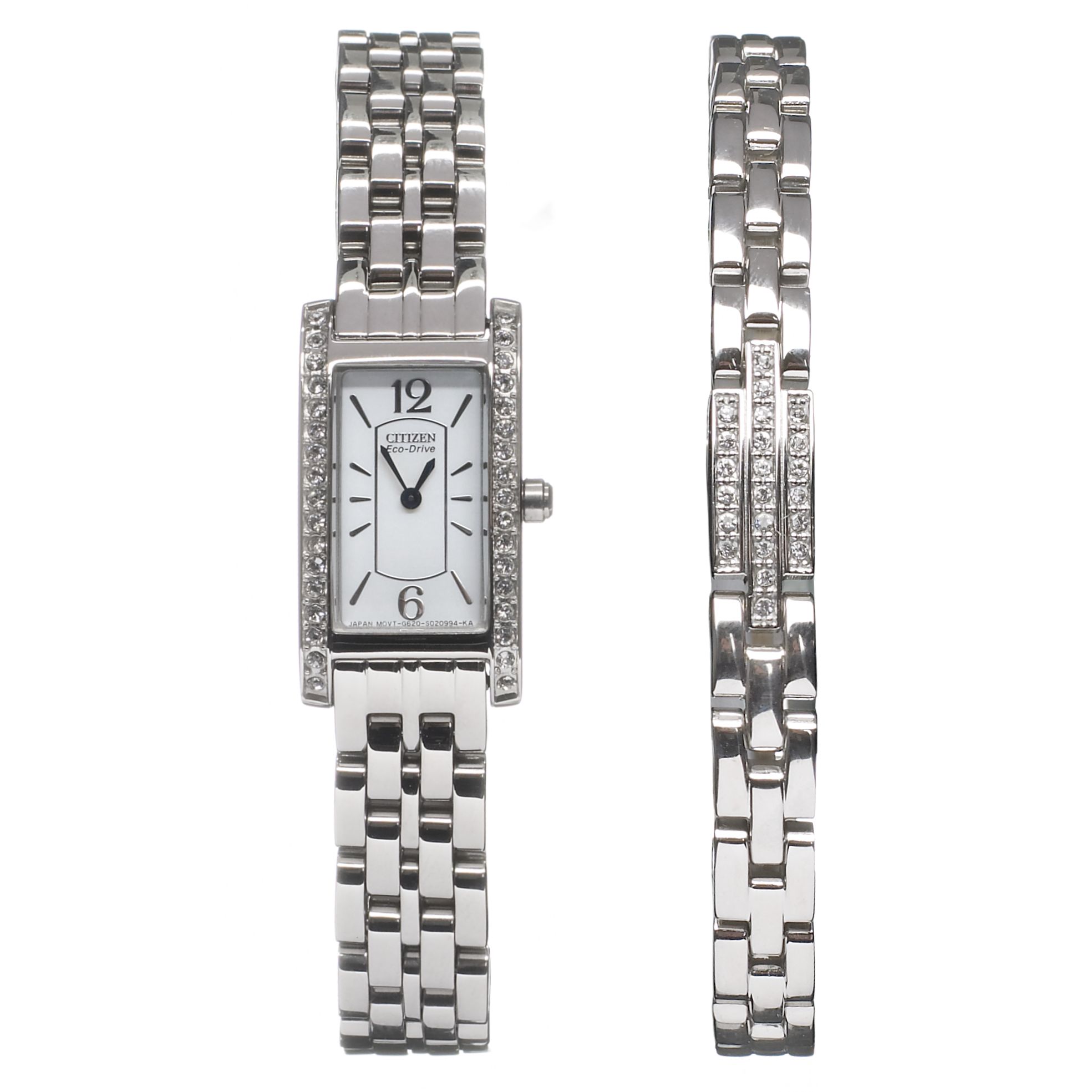 Citizen EG2020-61A Eco-Drive Women's Match Watch & Bracelet Set, Silver at John Lewis