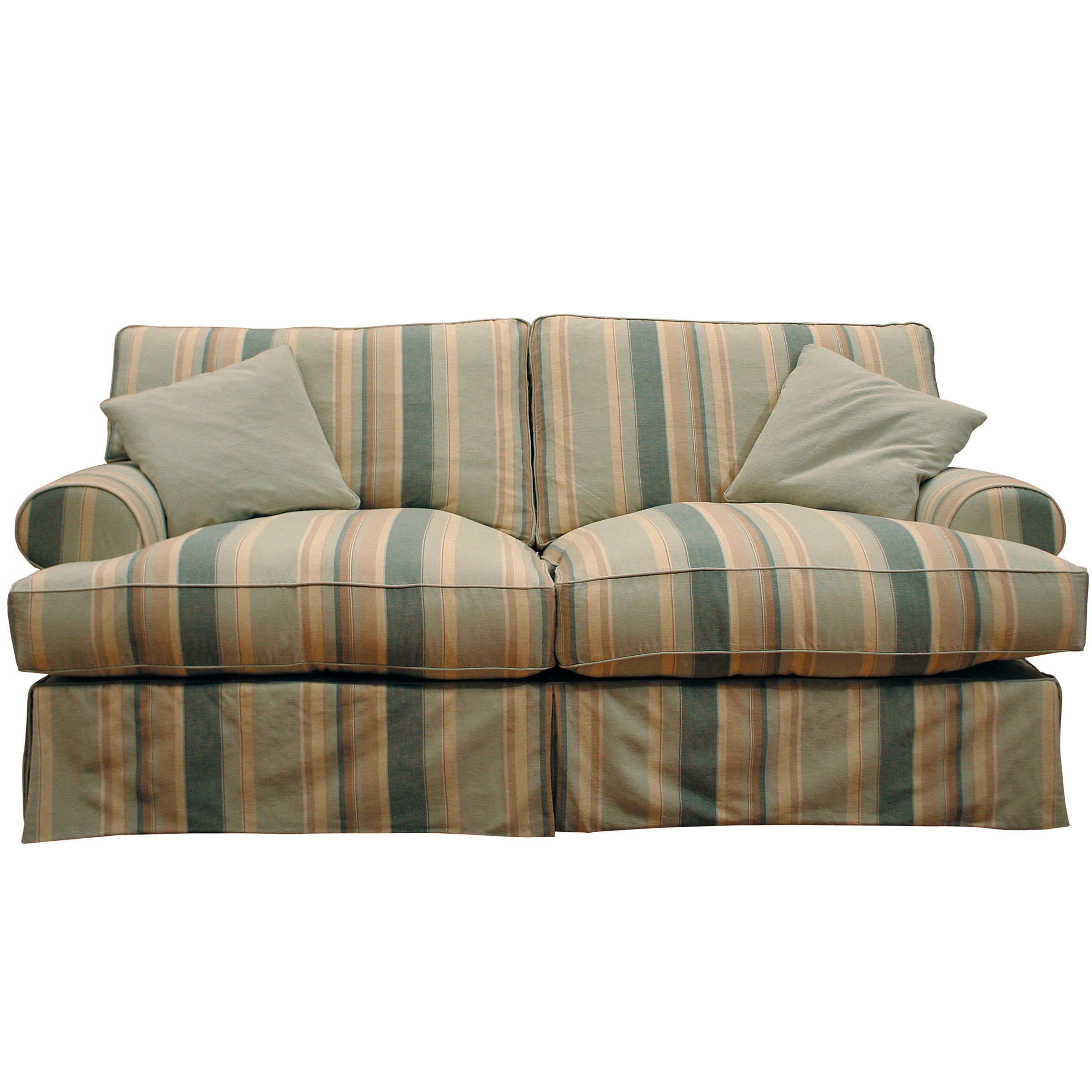 John Lewis Sorrento Large Sofa, Beach Stripe, Blue