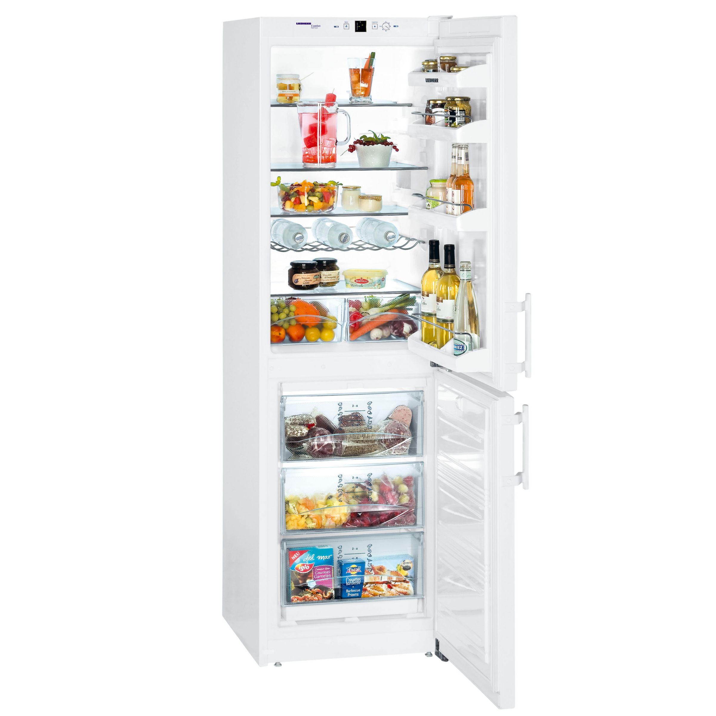 Liebherr CUN3033 Fridge Freezer, White at John Lewis