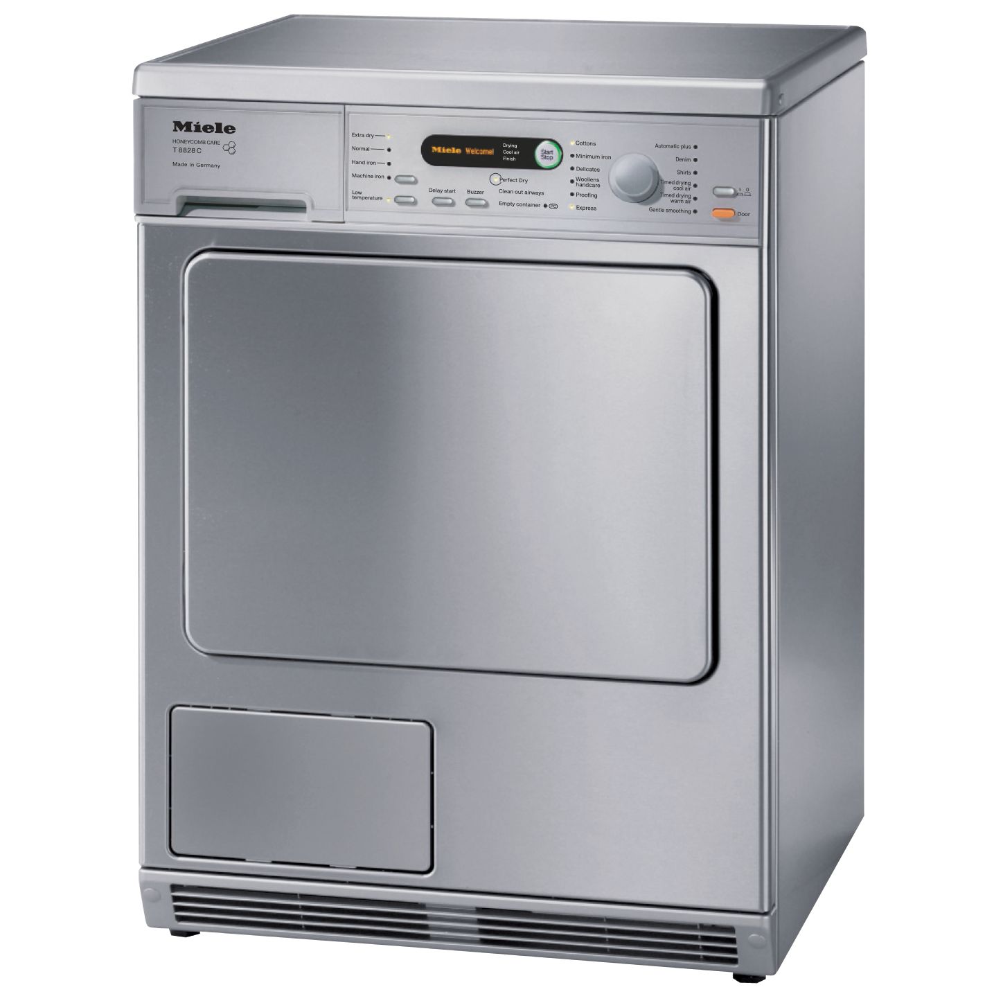 Miele T8828C Condenser Tumble Dryer, Stainless Steel at John Lewis