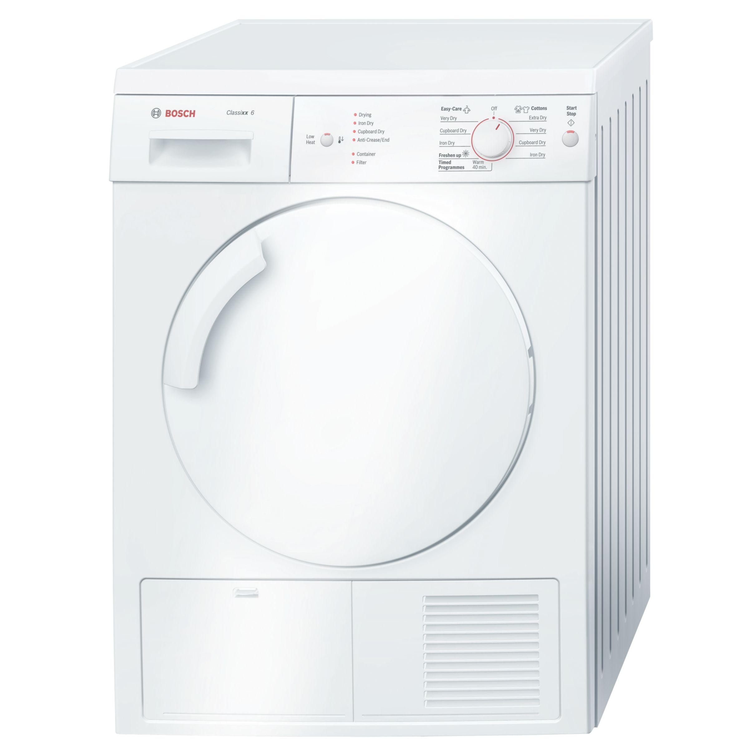 Bosch Classixx WTE84104GB Sensor Condenser Tumble Dryer, White Bosch Classixx WTE84104GB Sensor Condenser Tumble Dryer, White