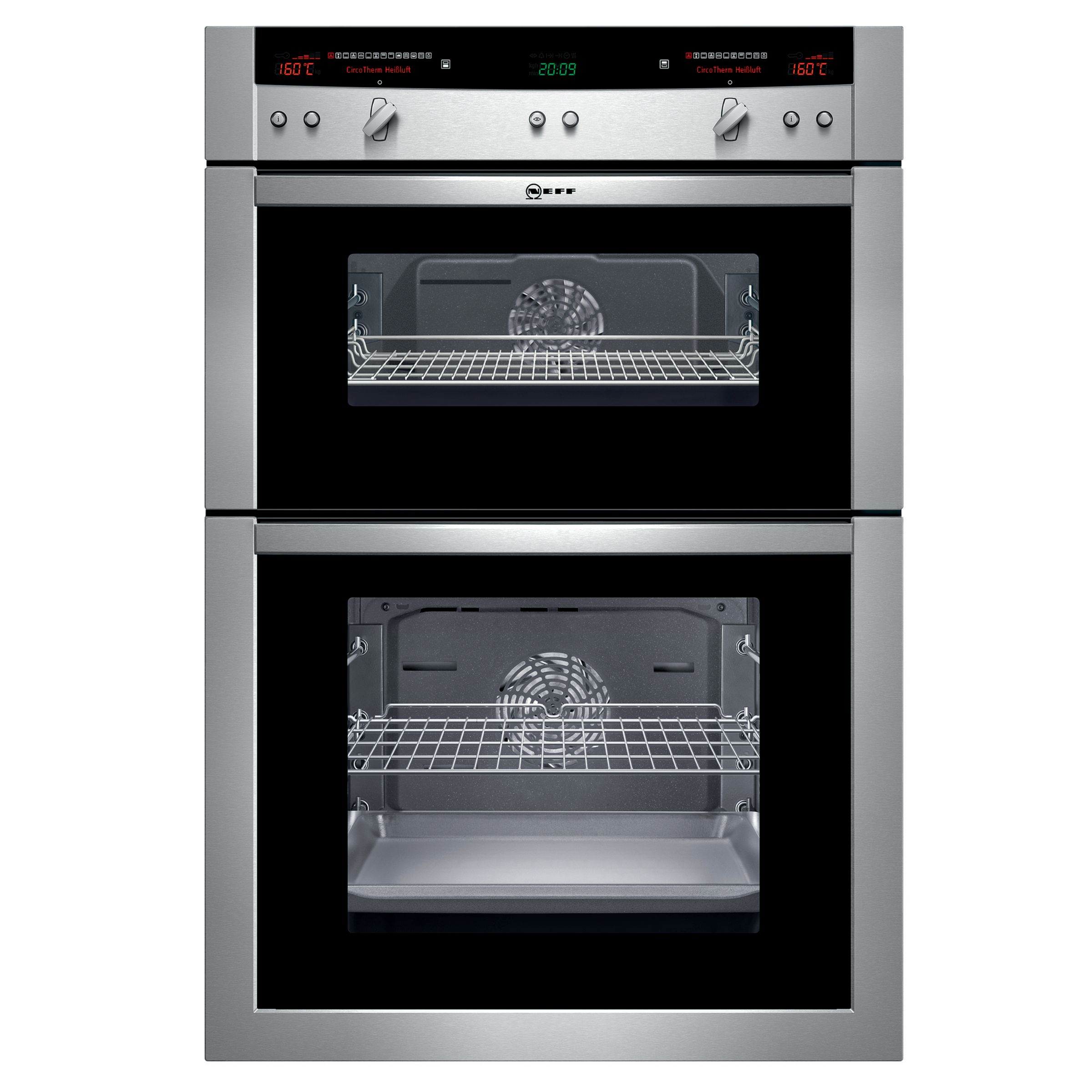 Neff U16E74N0GB Double Electric Oven, Stainless Steel at John Lewis