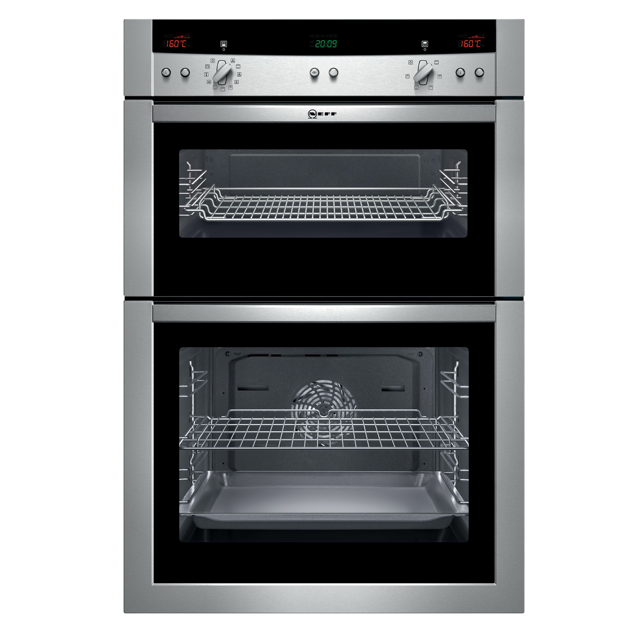 Neff U15E42N0GB Double Electric Oven, Stainless Steel at John Lewis