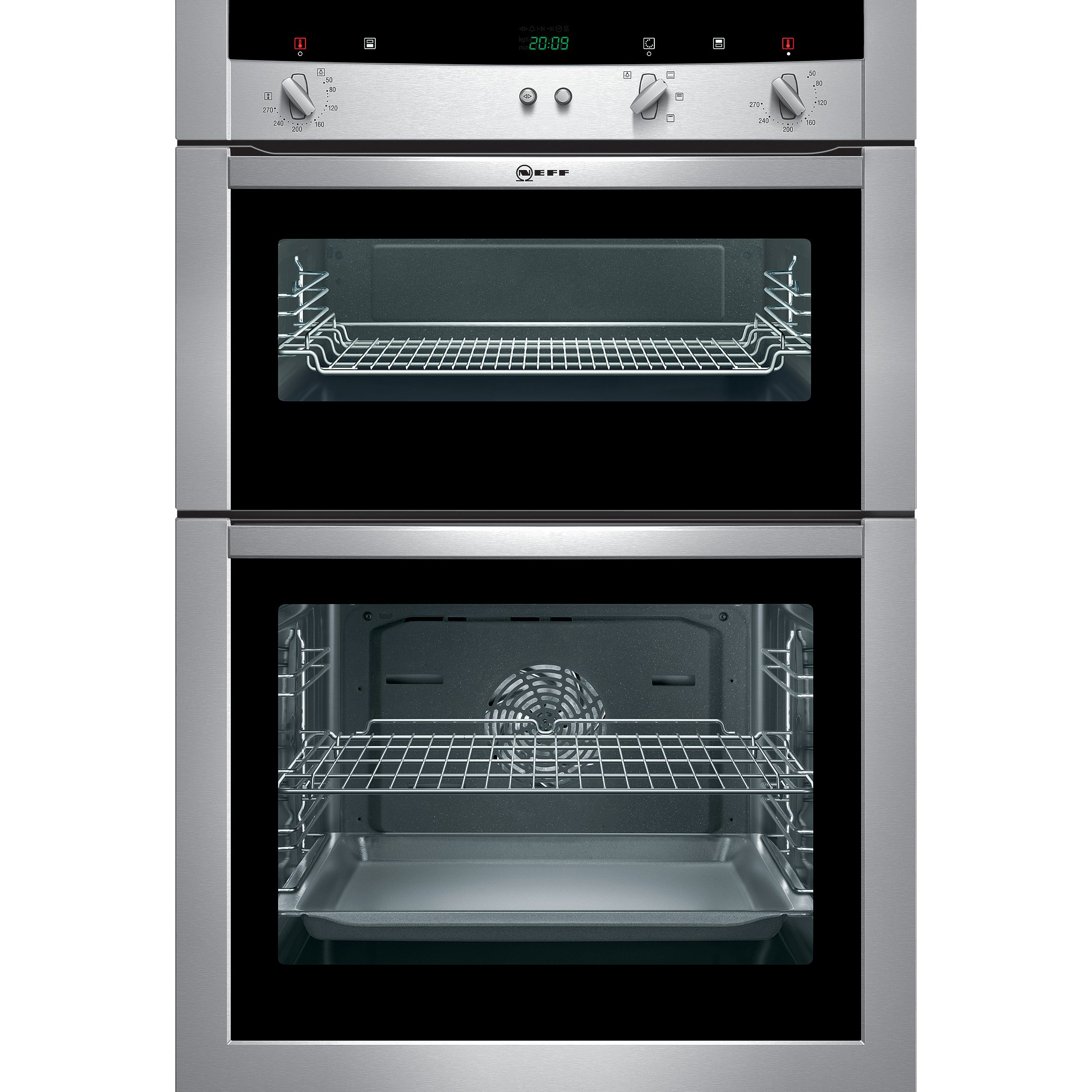 Neff U15M42N0GB Double Electric Oven, Stainless Steel at John Lewis