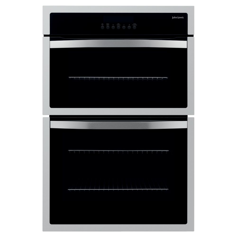 John Lewis JLBIDO913 Double Electric Oven, Stainless Steel at John Lewis