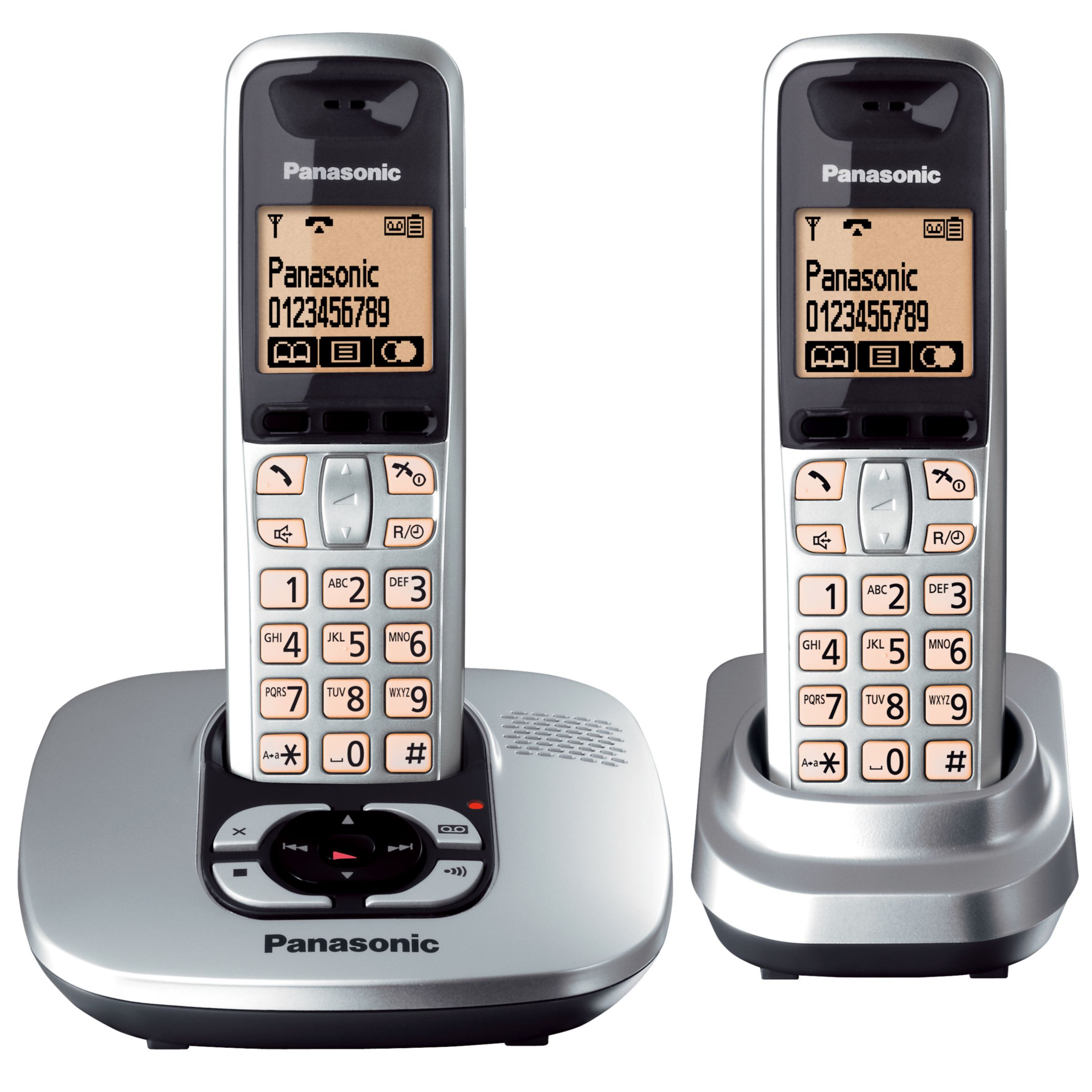 Panasonic KXTG6422ES Digital Telephone and Answering Machine, Twin DECT